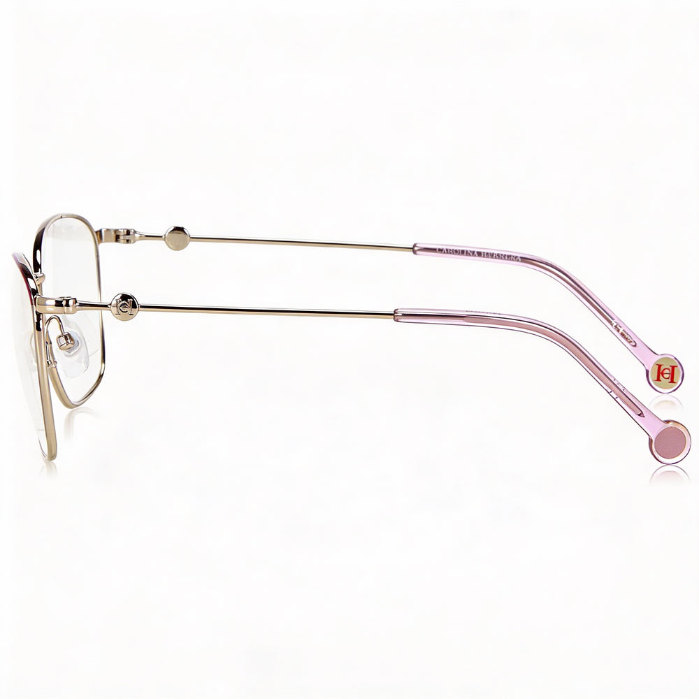 Gafas de sol Carolina Herrera CH 0060 para mujer con montura de acero de aleación en color violeta dorado, ancho de lente de 57 mm