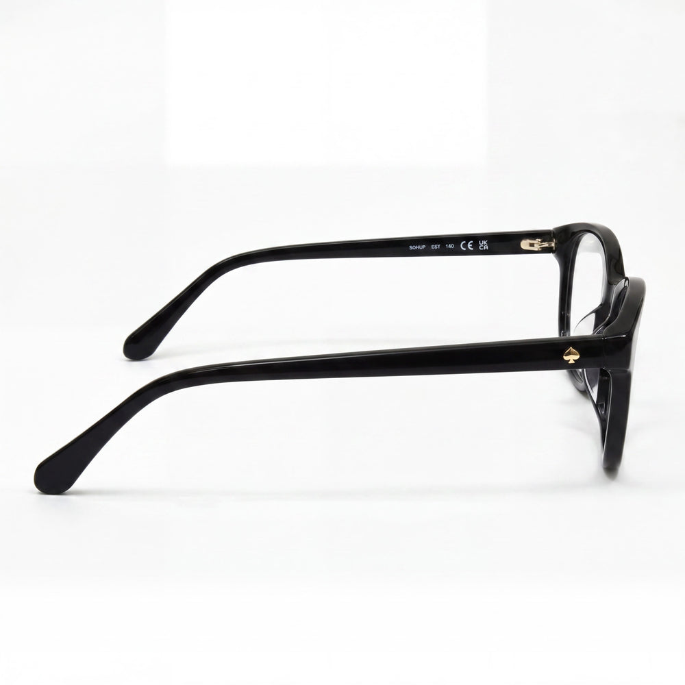kate spade new york Suki/F Women's Black Gold Plastic Frame Havana Lens Non-Polarized Sunglasses 53mm