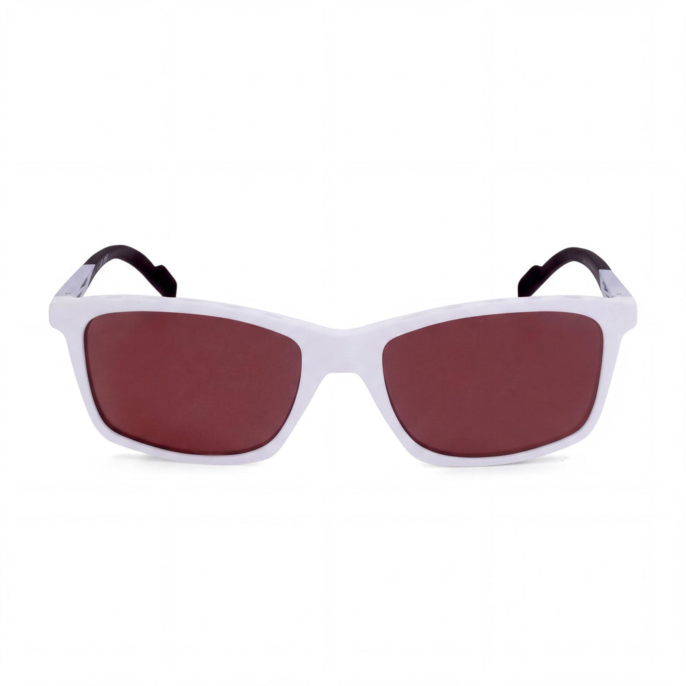 adidas SP0052 Men's Sunglasses with White Injected Frame, Roviex Mirror Non-Polarized Lenses, 56mm Lens Width