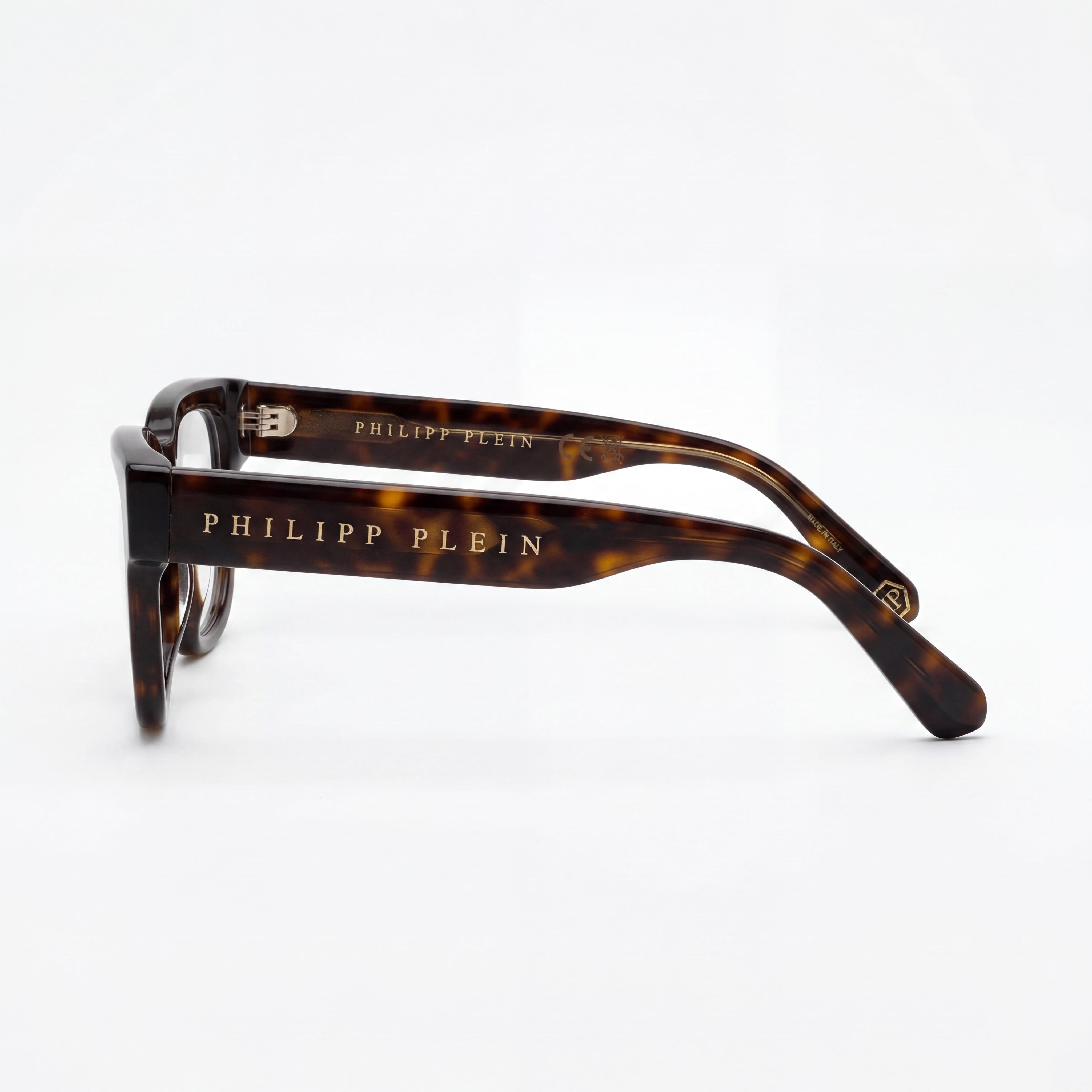 Philipp Plein VPP146M Modern Men’s Pantos Acetate Optical Frames in Havana Dark Bright, Frame Size 51-21-150, Photo 3
