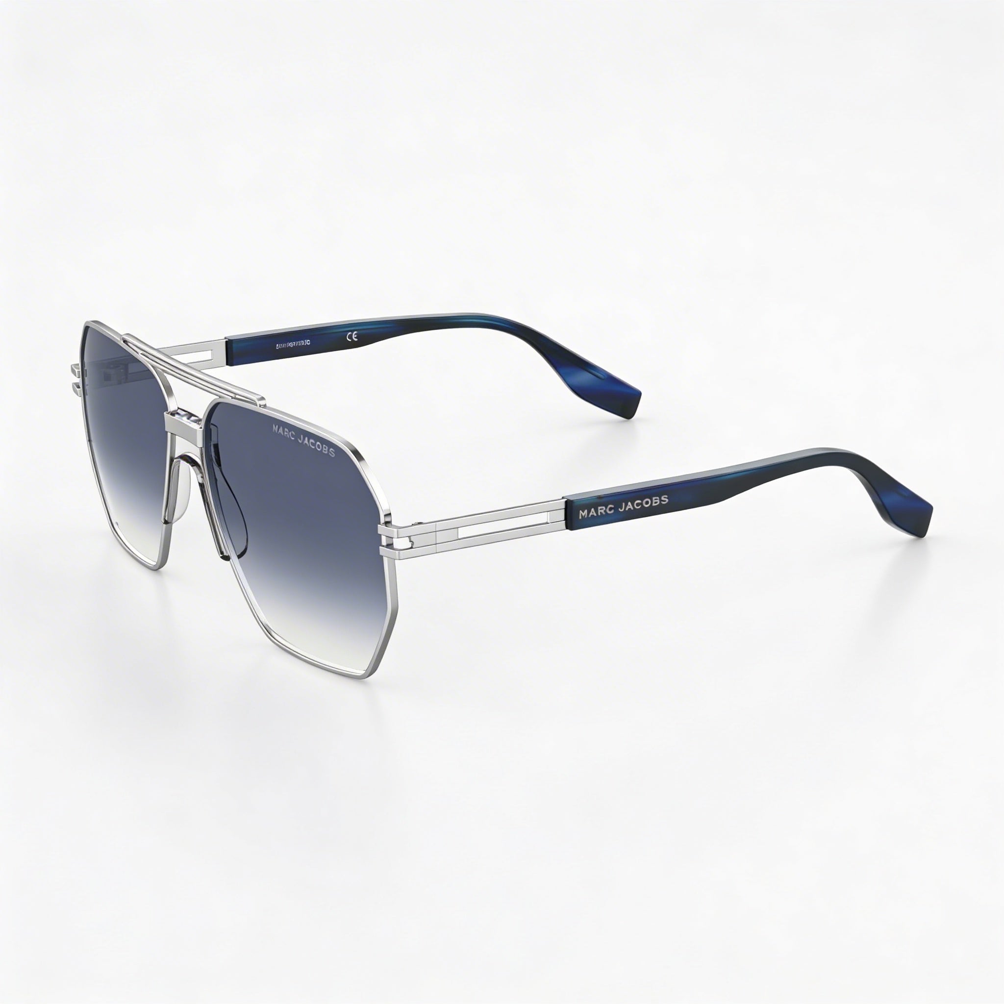 Marc Jacobs Casual Men's Metal Palladium Blue Frame Dark Blue Shaded Non-Polarized Sunglasses 60mm, Photo 3