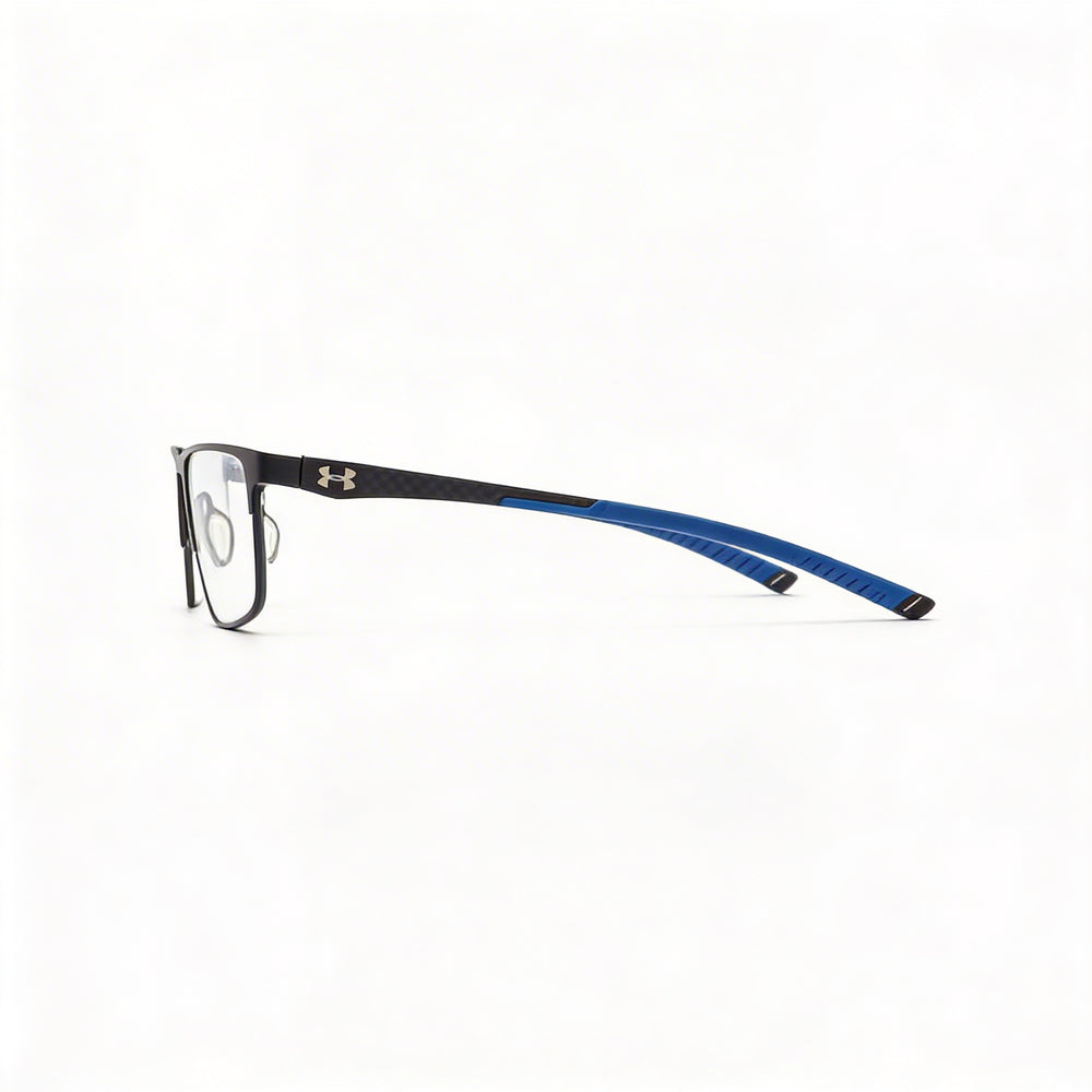 Under Armour Casual Men's Matte Black Blue Alloy Steel Non-Polarised Sunglasses 56mm