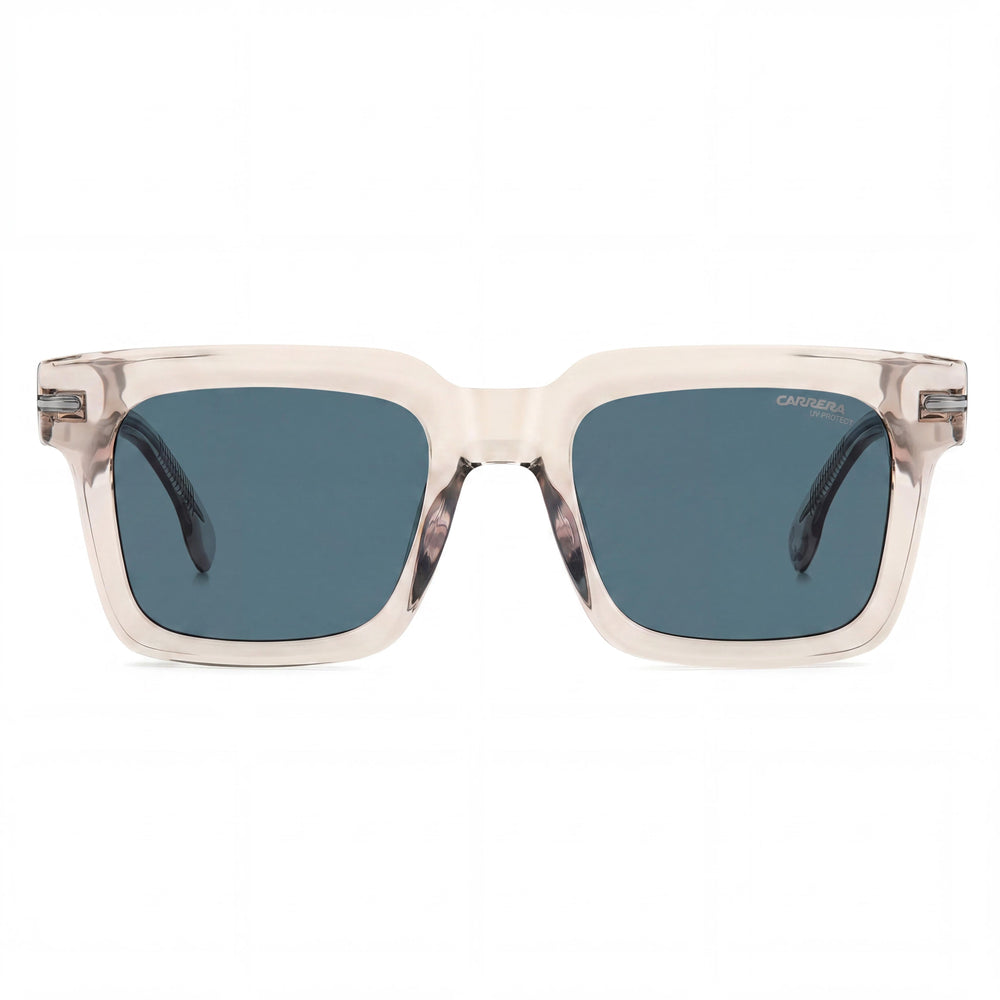 Gafas de sol Carrera Signature Unisex de acetato con montura rectangular en color nude, sin polarizar, protección UV 400, 52 mm