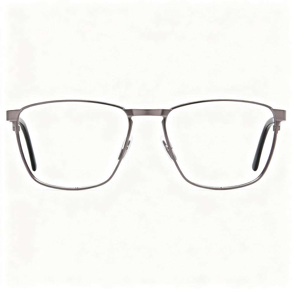 SMITH RALSTON V81 Men's Square Full Rim Metal Eyeglasses Dark Ruthenium Black Clear Lens 56mm