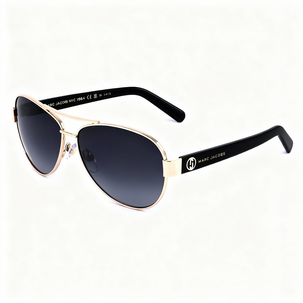 Gafas de sol Marc Jacobs Marc 699/S para hombre, de metal, dorado, negro y gris degradado, sin polarizar, con protección UV, 60 mm