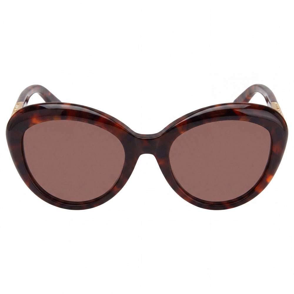 Moschino Classic Women's Non-Polarized Sunglasses in Yellow Havana, Bridge 21mm, Temples 145mm