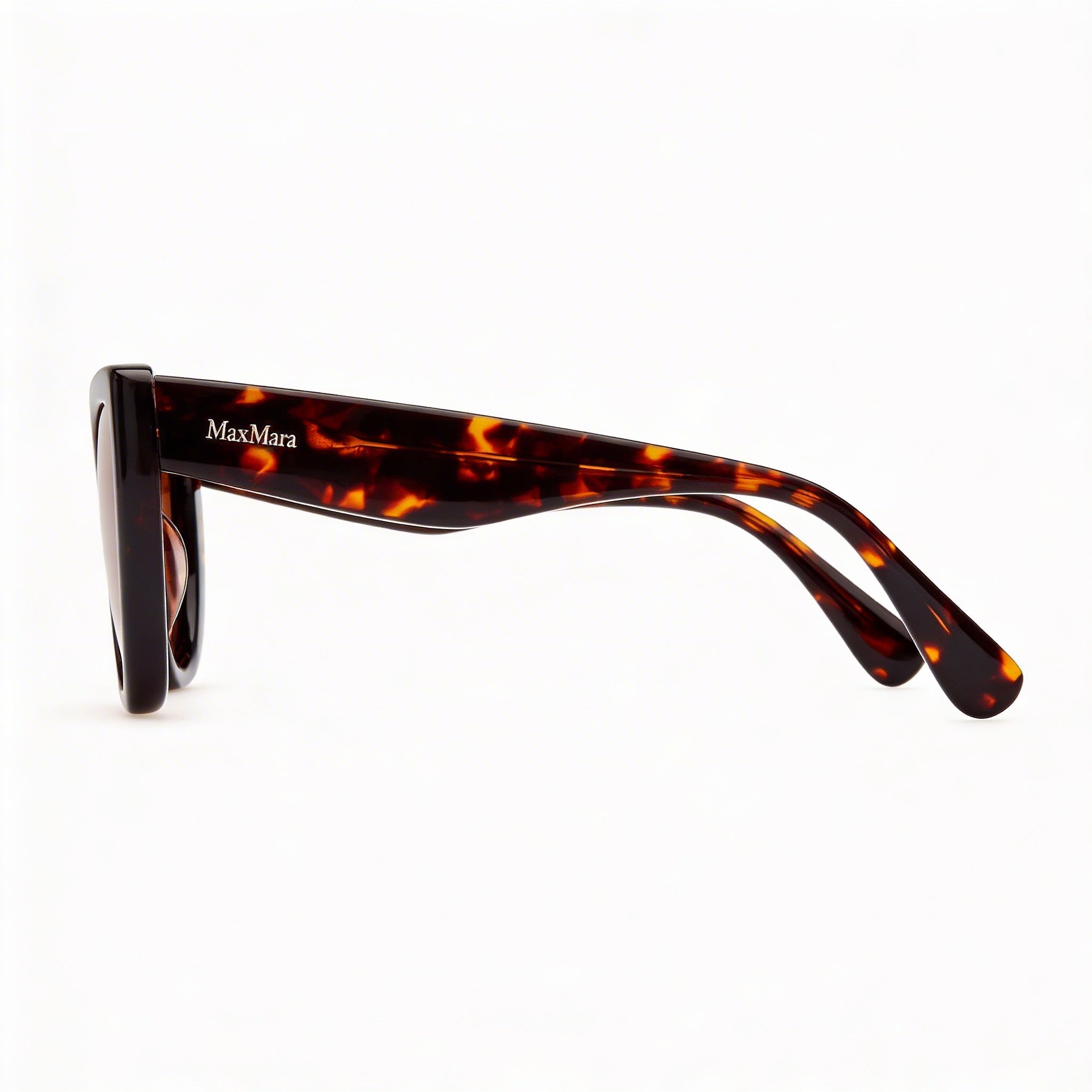 MaxMara Mm0090 Unisex Acetate Eyewear, Dark Havana Frame, Non-Polarized UV 400 Lenses, 54mm Lens Width, Photo 3