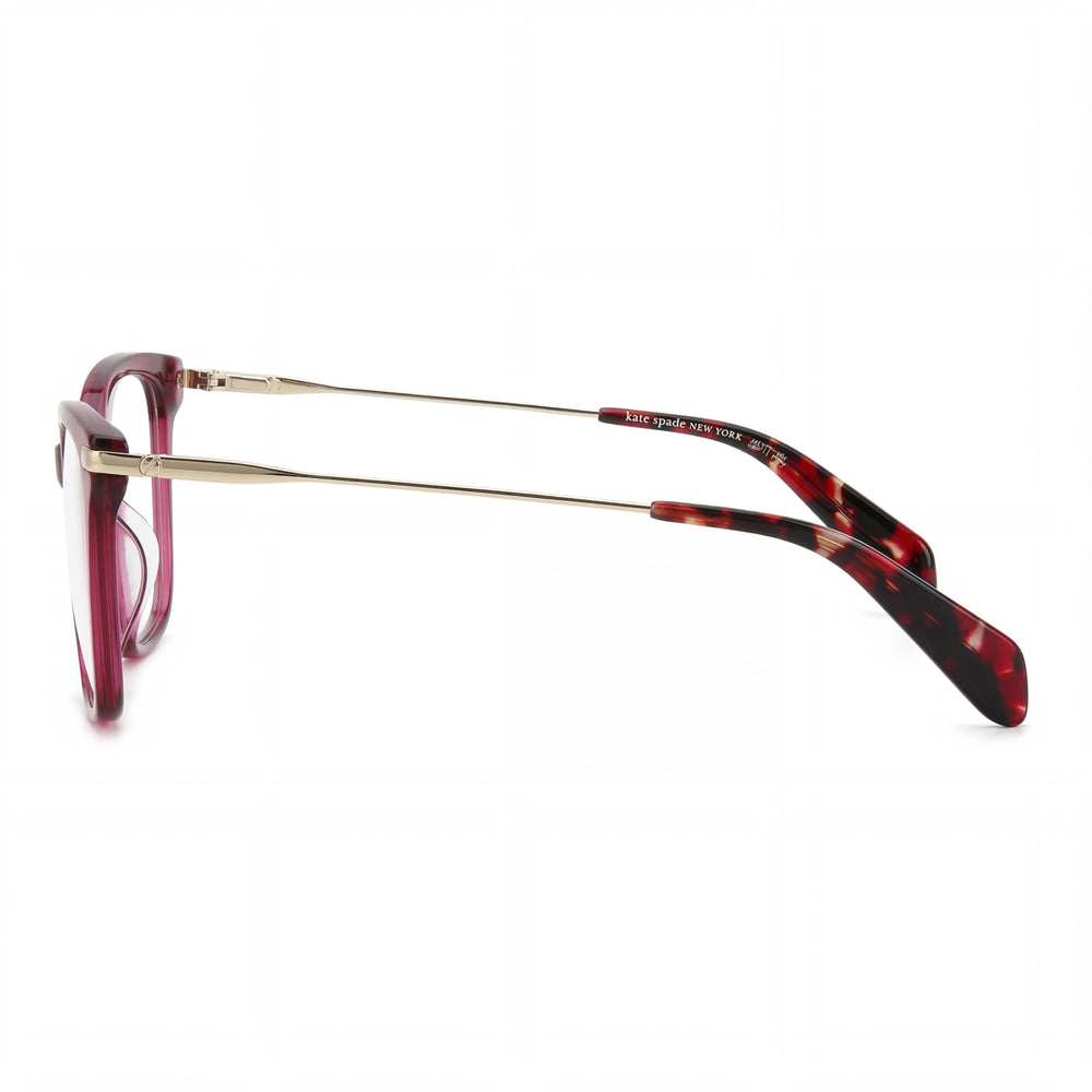 kate spade new york Monturas ópticas casuales de material compuesto de acero inoxidable rojo para mujer 52-16-140