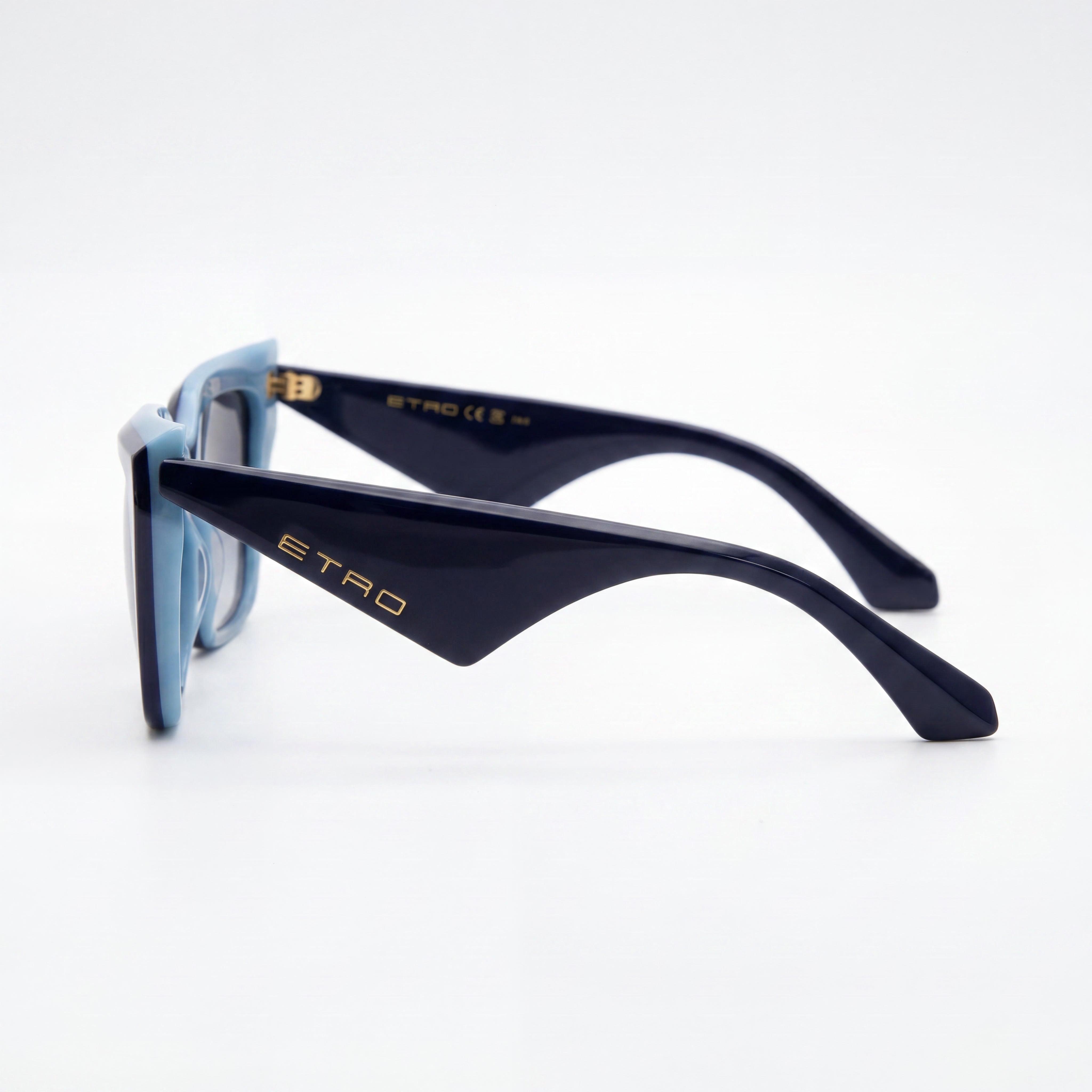 ETRO 0096/G/S Classic Women's Non-Polarized Sunglasses with Blue Azure Lenses and 18mm Bridge, 145mm Temples, Photo 3