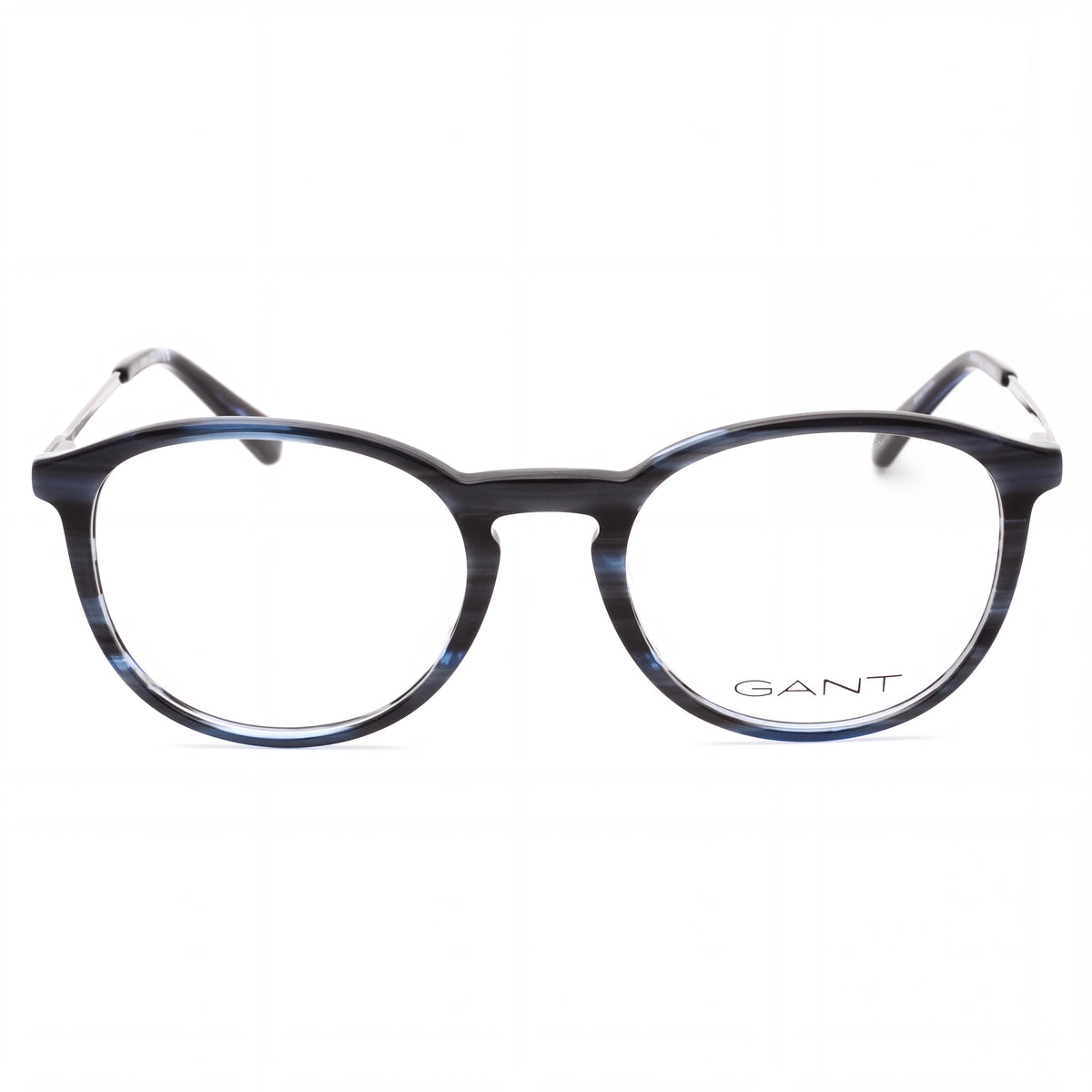 Gafas para hombre GANT Ga3259 con montura de plástico a rayas azules y lentes de policarbonato de 52 mm, Photo 2