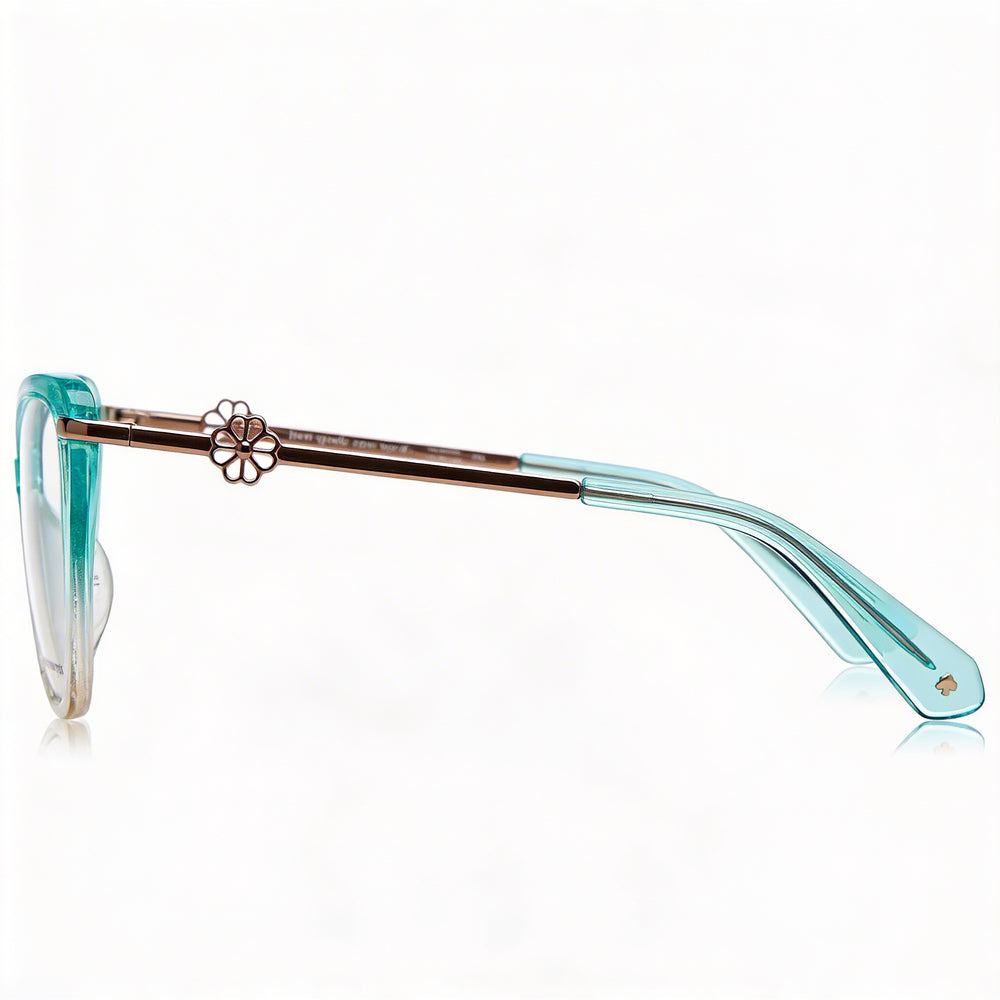 kate spade new york FLAVIA Women's Green Pink Acetate Frame Sunglasses with Polycarbonate Lenses, 51mm