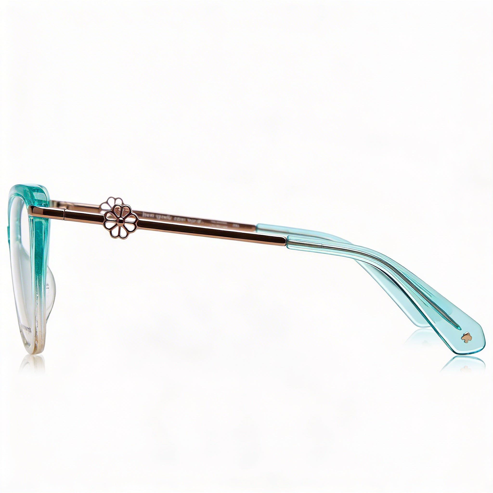 kate spade new york FLAVIA Gafas de sol de acetato verde y rosa para mujer con lentes de policarbonato, 51 mm, Photo 3