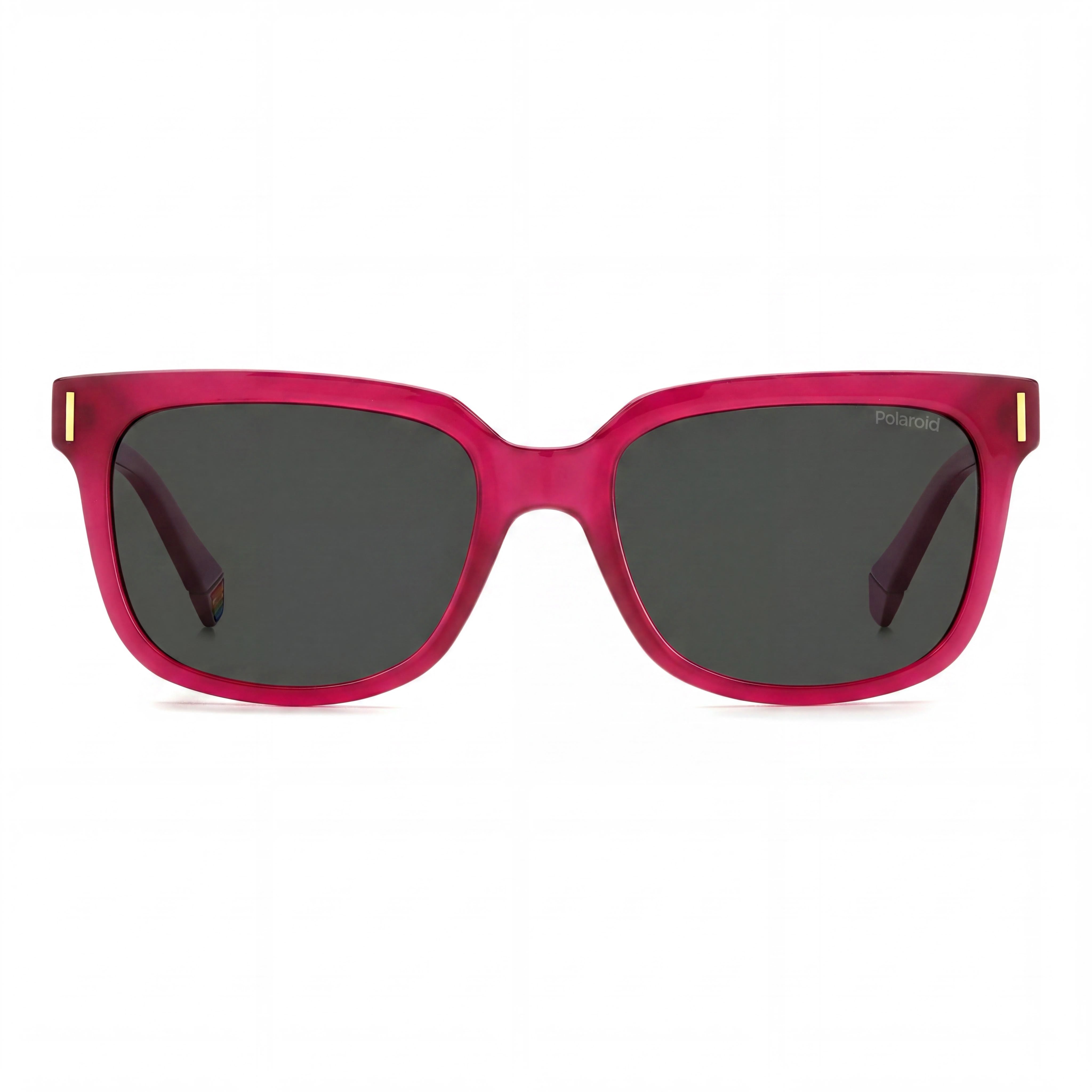 Gafas de sol modernas Polaroid para hombre con montura de policarbonato fucsia y lentes grises no polarizadas UV 400 de 54 mm, Photo 2