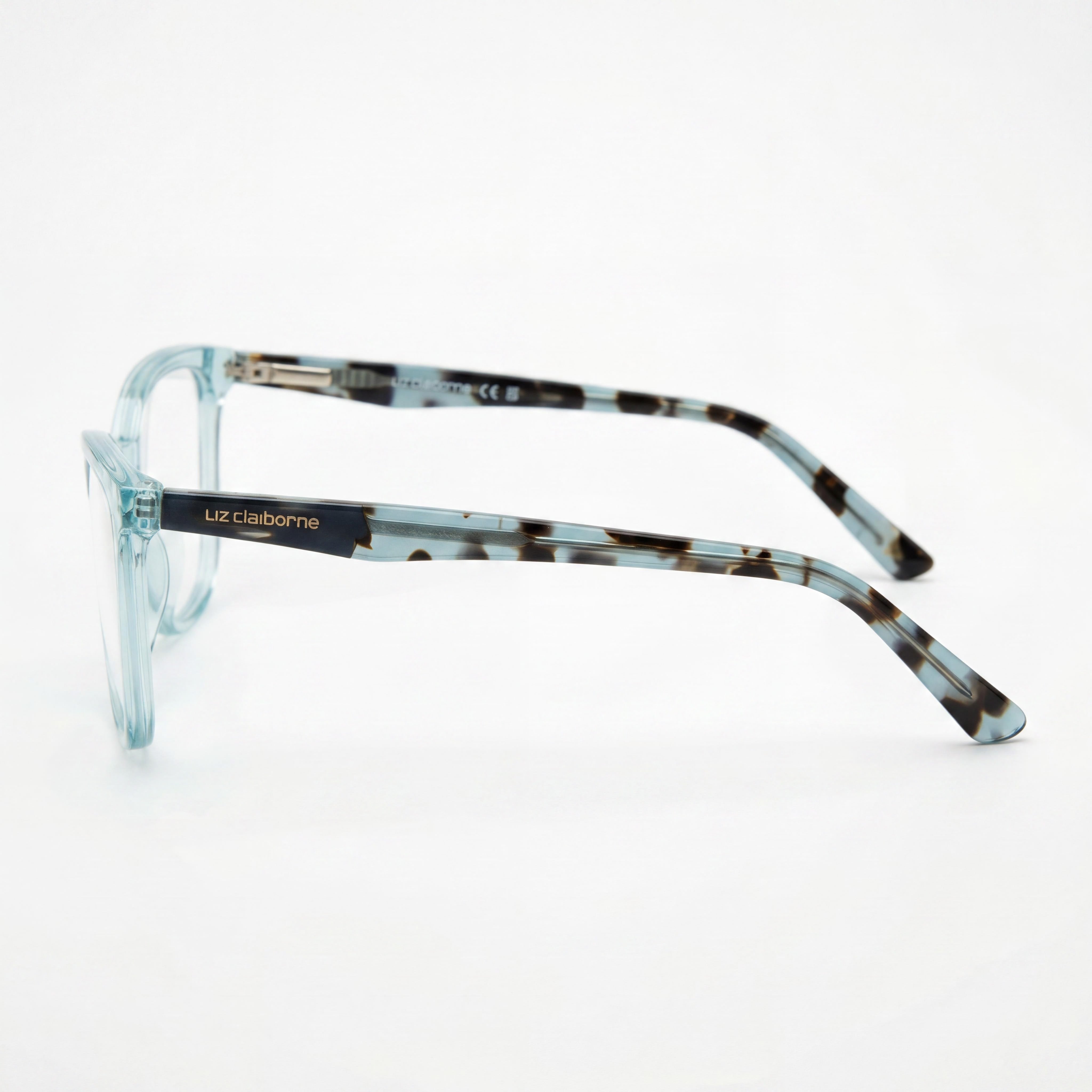 Liz Claiborne Classic Women's Plastic Frame Polycarbonate Lens Eyewear Azure Crystal 51-16-140, Photo 2