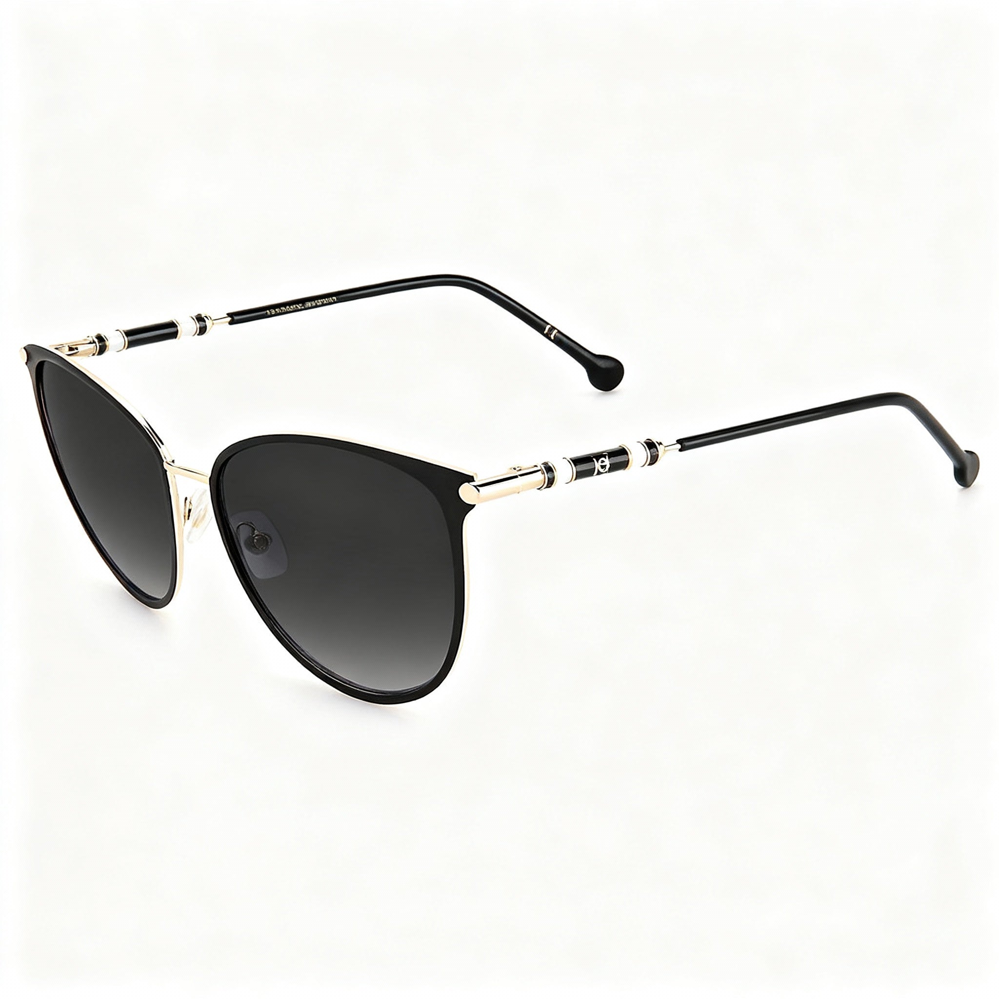 Carolina Herrera CH 0029/S Women's Butterfly Gold Black Alloy Steel Frame Grey UV Protected Lenses 60-18-150mm, Photo 3
