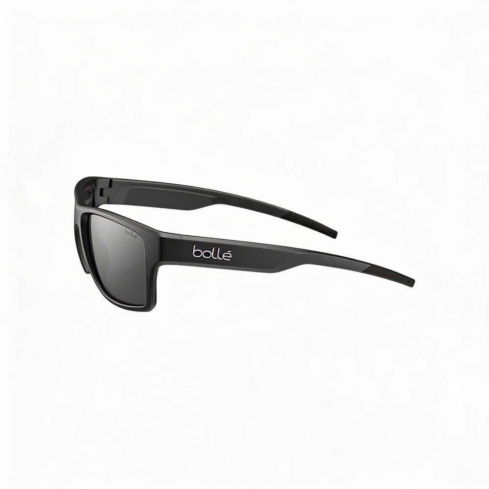 bollé STATUS Unisex Rectangular Polarized Sunglasses Black Matte