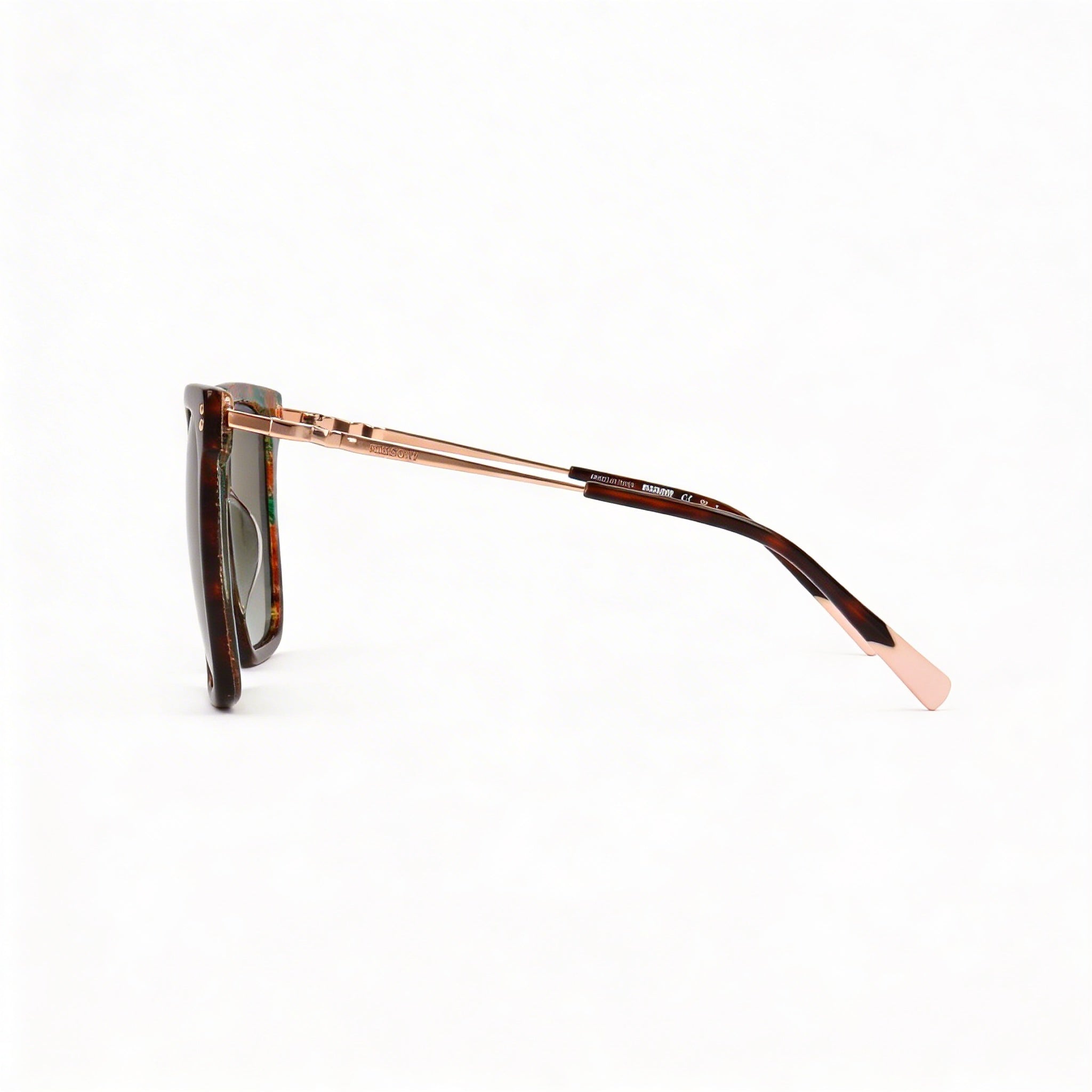 Gafas de sol Missoni Clásicas para mujer, montura de acetato carey oscuro, lentes marrones degradadas, protección 100% UV, 57 mm, Photo 3