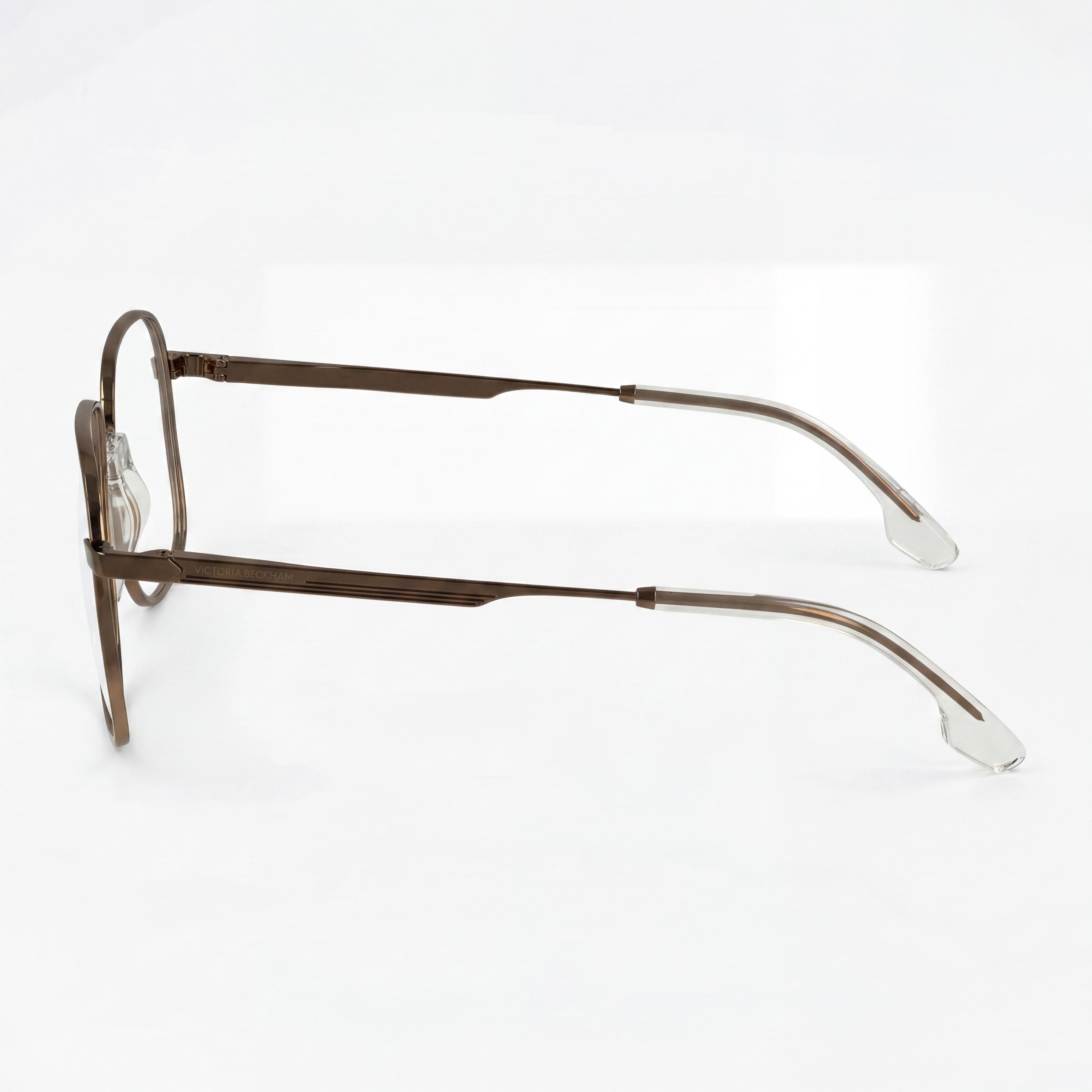 Victoria Beckham VB2134 Unisex Modern Amber Gold Metallo Sunglasses 56mm, Photo 3