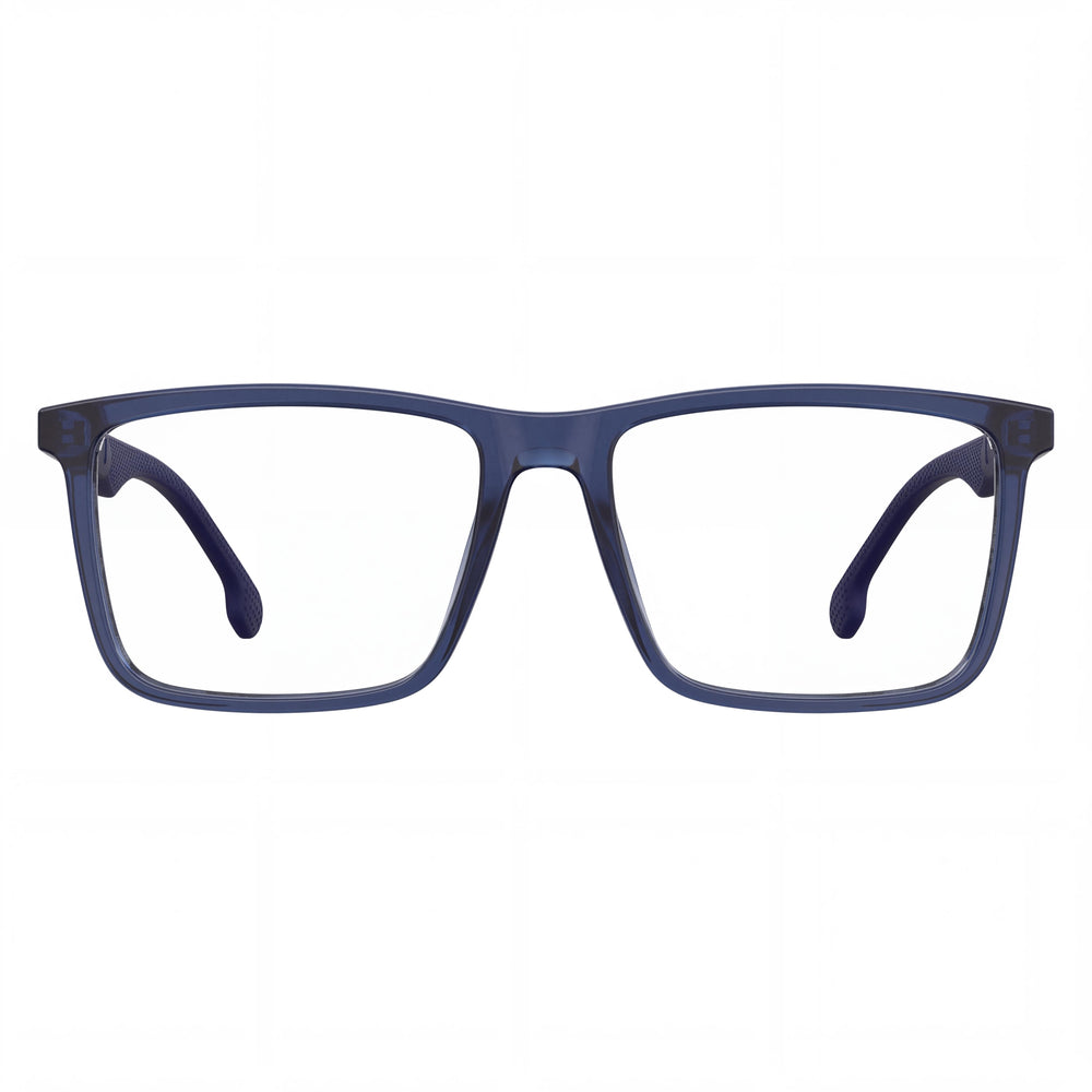 Carrera CARRERA 8839 Gafas Unisex Rectangulares de Compuesto Azul Mate Estampado Gris 55mm