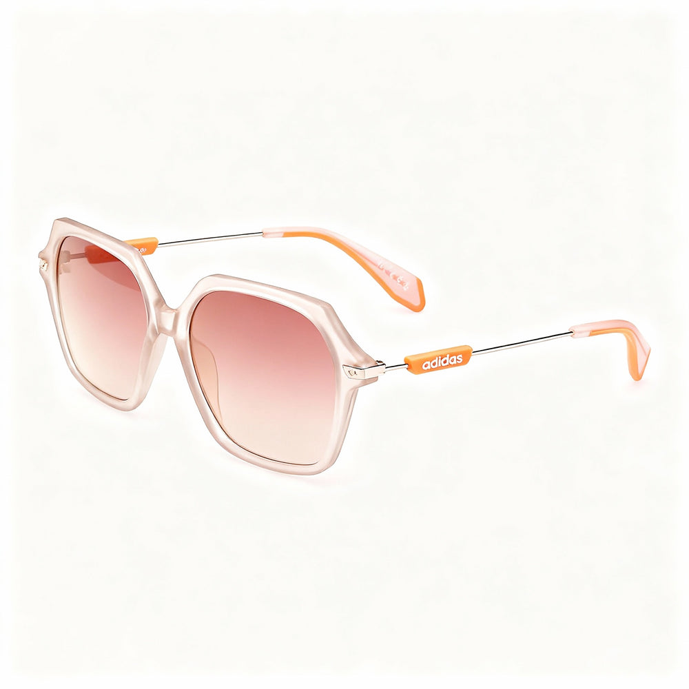 Gafas de sol adidas Originals OR0082 para mujer, montura en oro rosa claro mate, lentes Roviex con protección UV de 55 mm