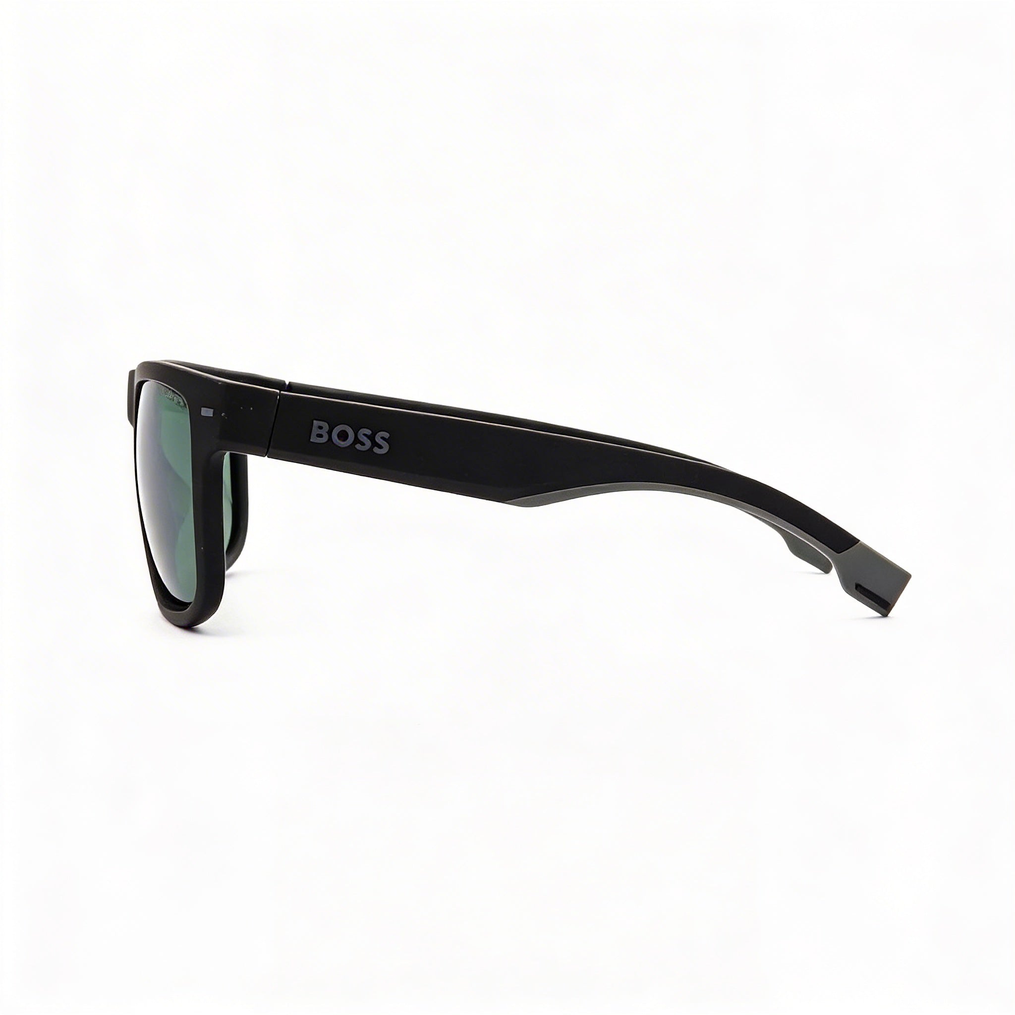 Gafas de sol polarizadas HUGO BOSS modernas unisex de POLIAMIDA ECO negras mate grises verdes 55 mm, Photo 3