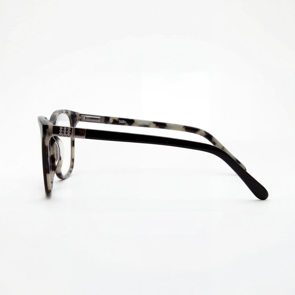 Emozioni 4055 Men's Plastic Eyeglasses White Bksptt 55-16-135