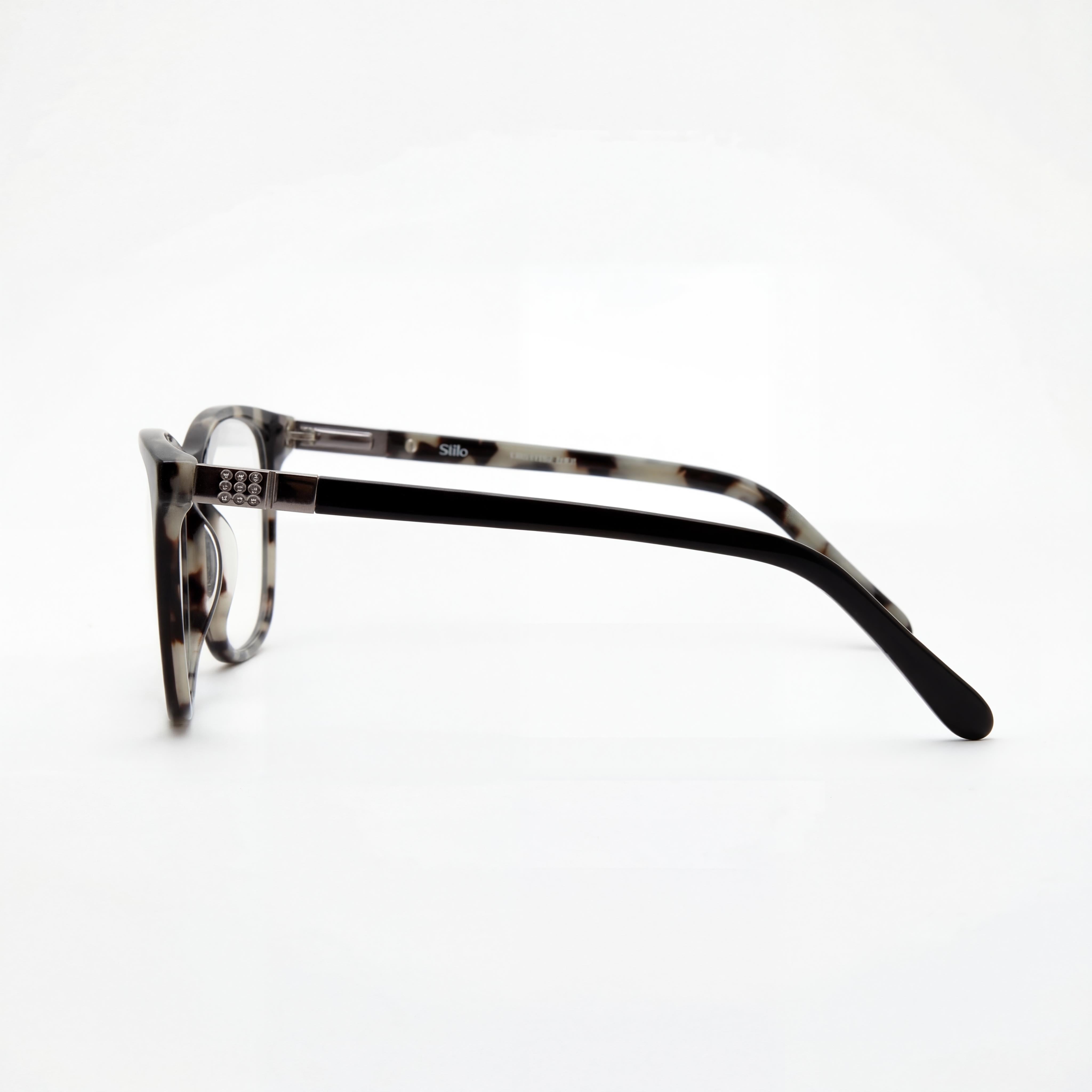 Gafas de hombre Emozioni 4055 de plástico blancas Bksptt 55-16-135, Photo 2