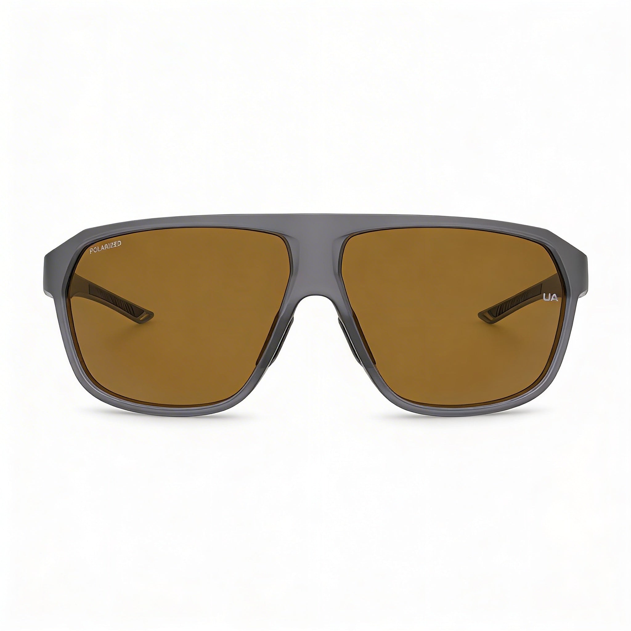 Gafas de sol unisex Under Armour UA DOMINATE/F, montura de poliamida gris transparente, lentes UV marrones no polarizadas 65-12-130, Photo 2