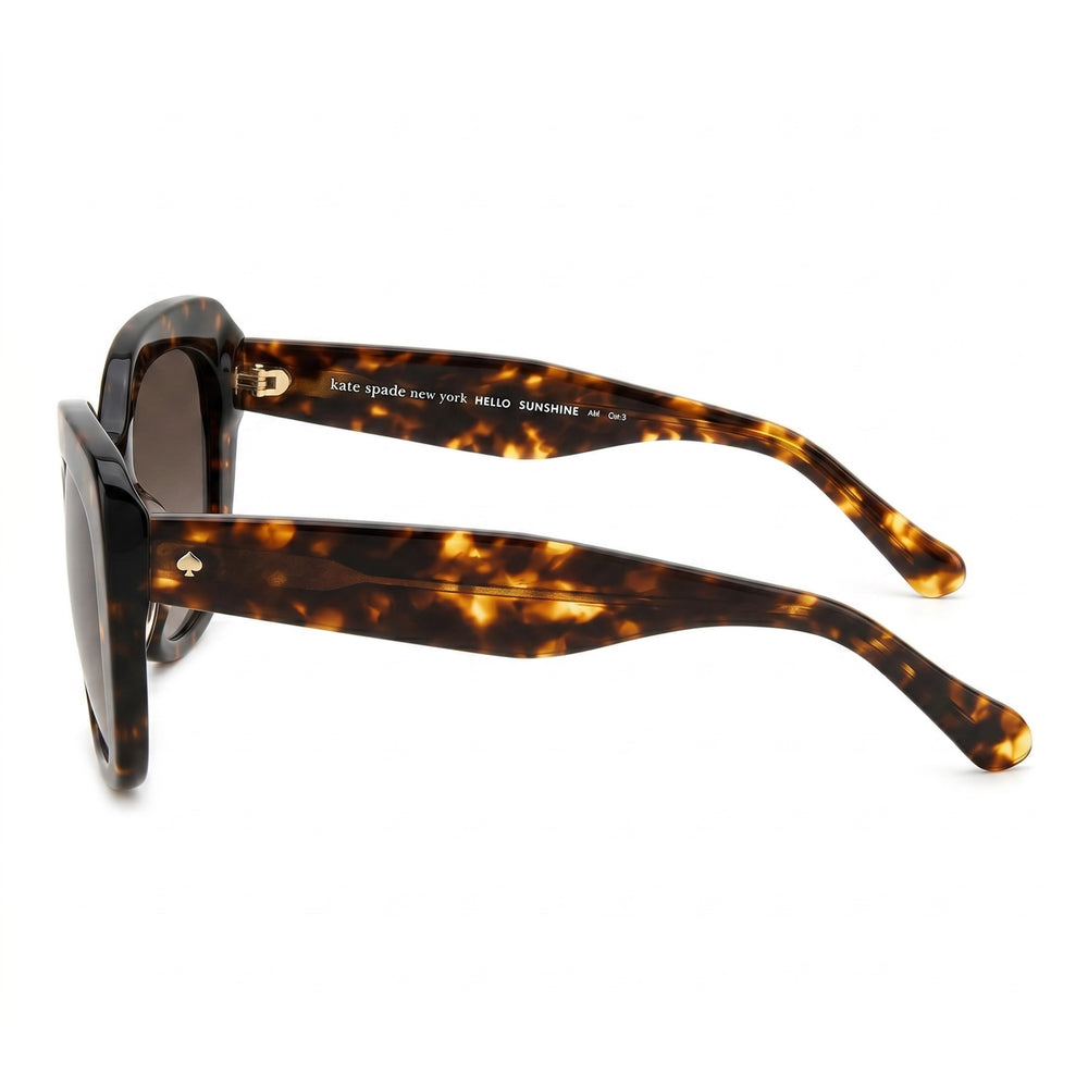 Gafas de sol unisex rectangulares kate spade new york Winslet/G/S de acetato habana con protección UV y lentes marrones degradadas 55-19-140mm