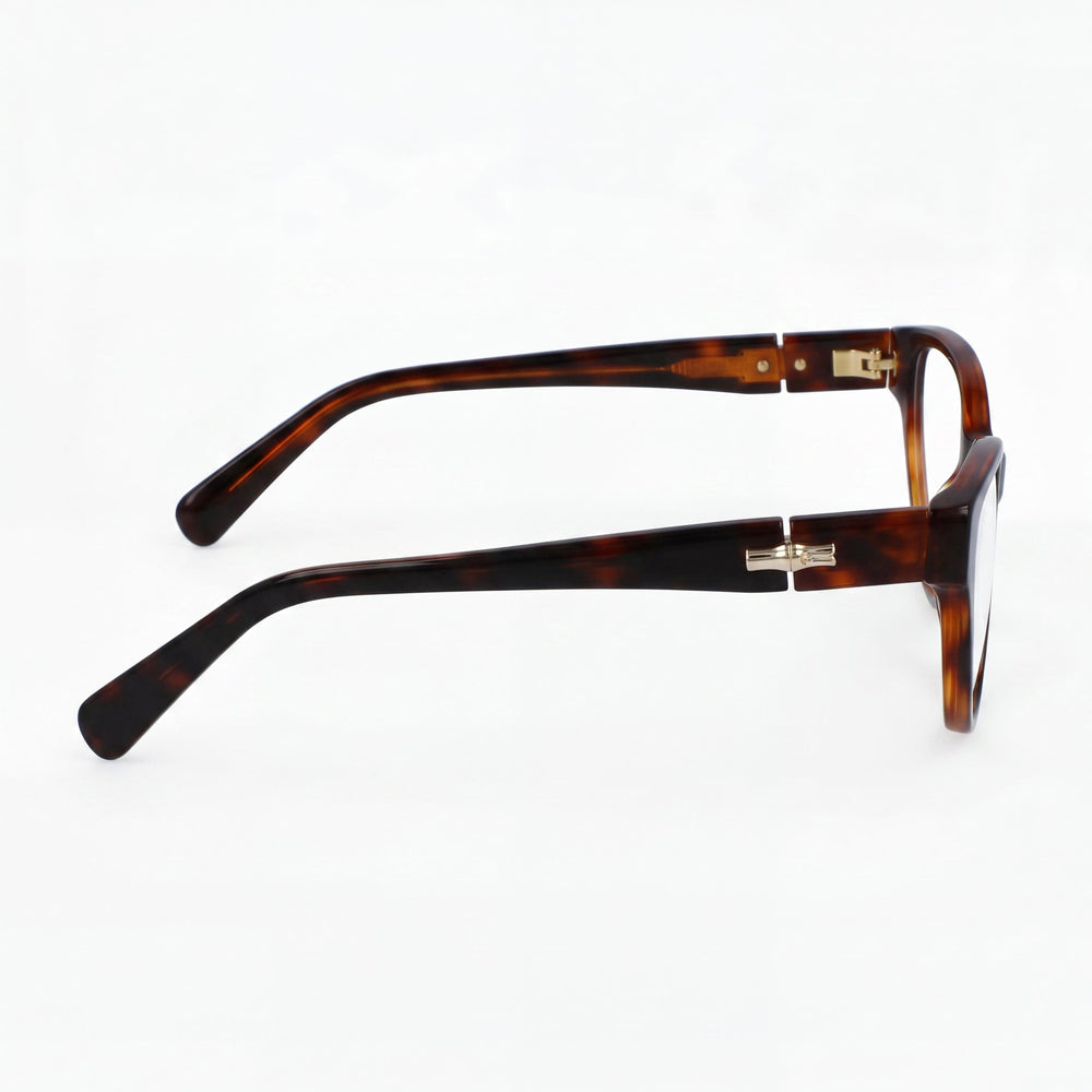 Longchamp Modern LO2721 Men's Sunglasses with Acetate Frame and Polycarbonate Lenses in Black Honey Color, Size 54mm