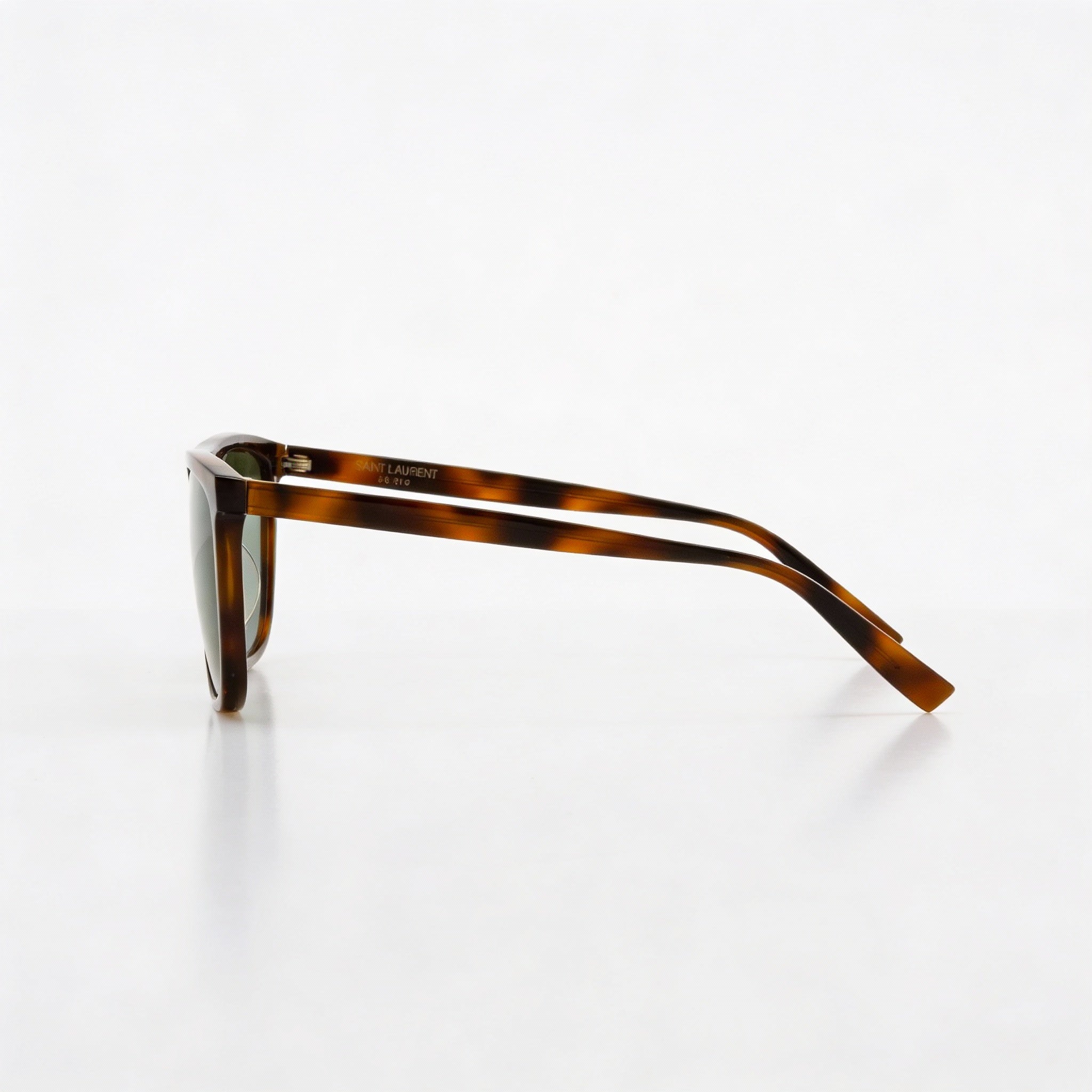 Gafas de sol Yves Saint Laurent SL 455-002 para hombre, color Havana, con lentes verdes y protección UV, talla 56, Photo 2