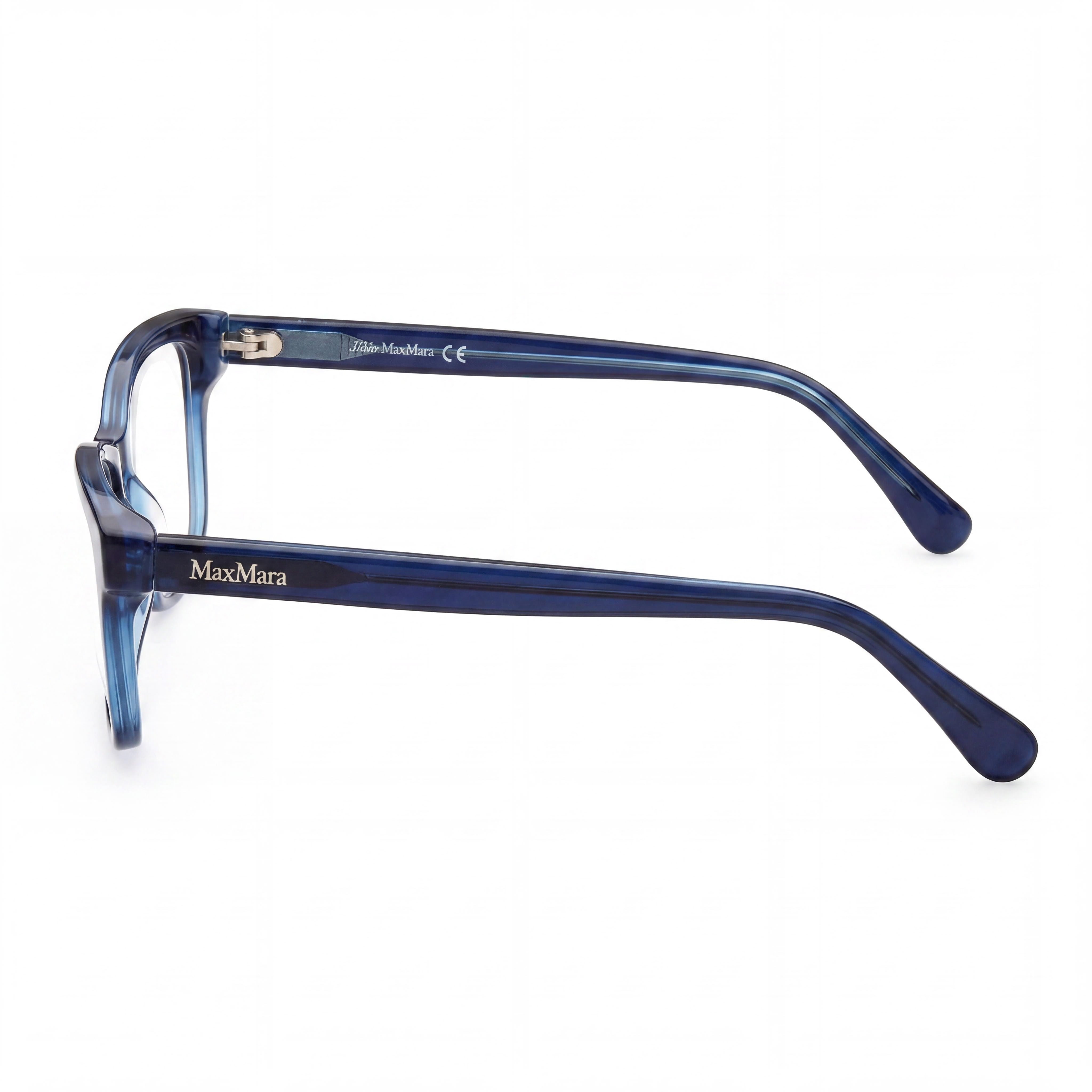 MaxMara MM5013 Women's Blue Acetate Optical Frames with Clear Demo Lenses, Prescription Ready, Size 54-13-140, Photo 2