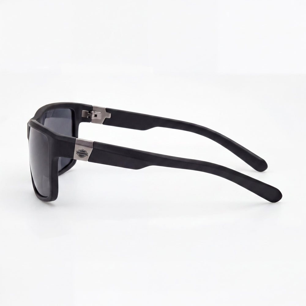 Harley-Davidson Hd00022 Unisex Polarized UV Protected Matte Black Smoke Sunglasses 63-18-130