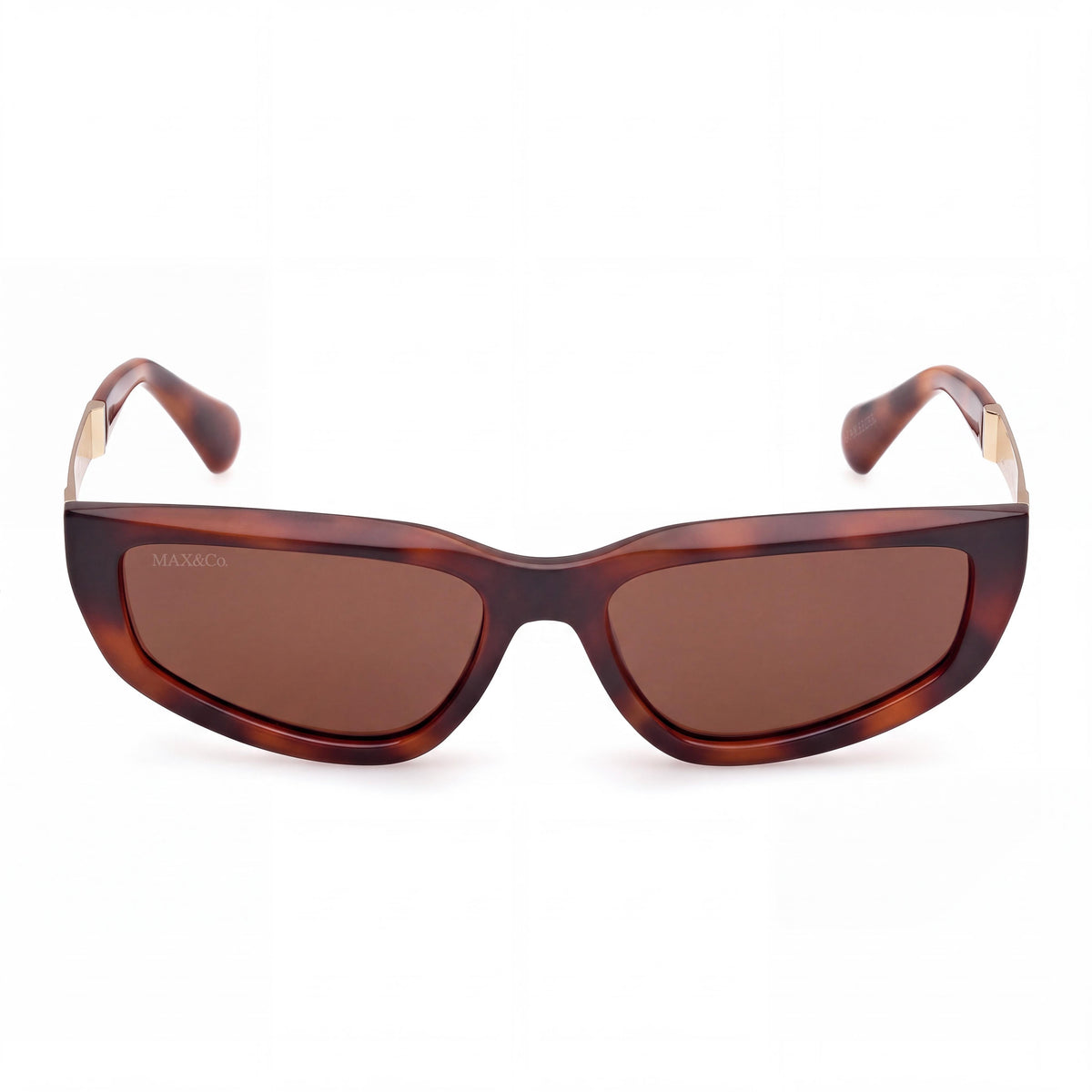 Gafas de sol de plástico Max & Co. MO0125 estilo informal para mujer, Havana oscuro, talla 56-17-140, Photo 2