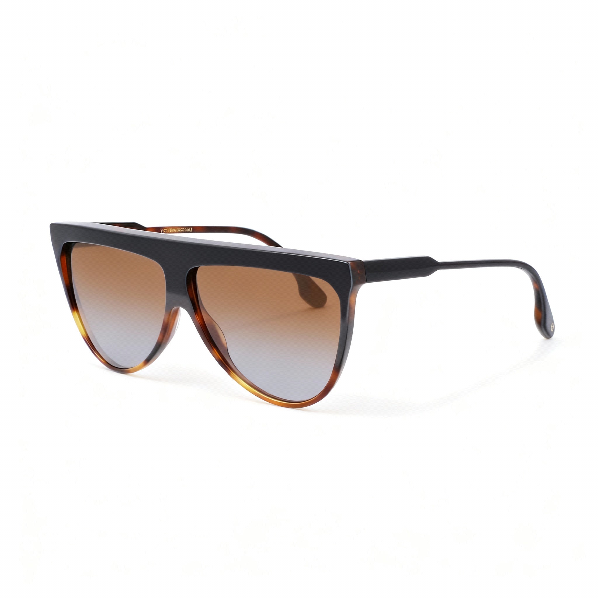 Victoria Beckham Modern Women's Black Tortoise Acetate Pilot Frame Non-Polarized UV Protection 65mm Sunglasses, Photo 3
