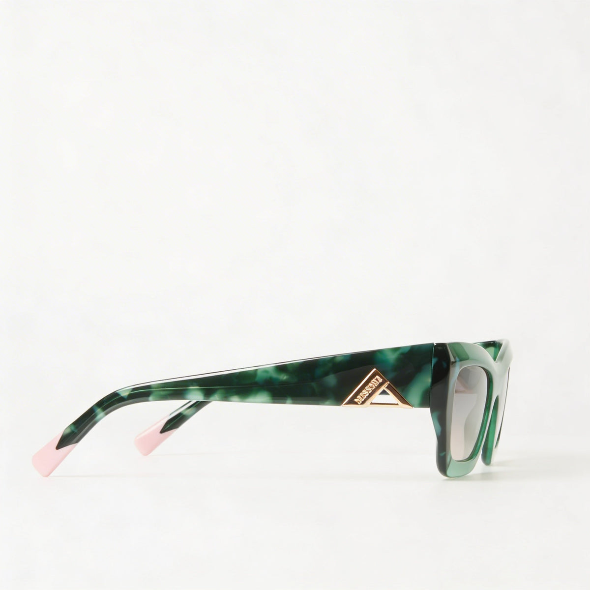 Missoni Seasonal Green Pink Rectangle Sunglasses Unisex, 53mm, Photo 3