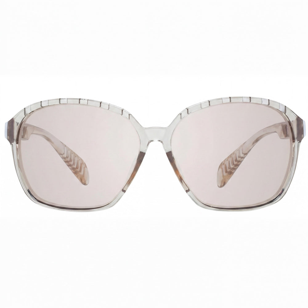 Adidas Classic Women's Plastic Sunglasses Shiny Light Brown Frame Brown Mirror Gradient Non-Polarized UV400 62mm