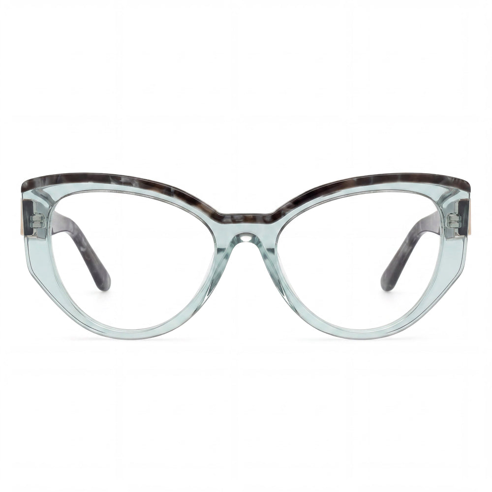 Gafas GUESS by Marciano Gm50031 para hombre, armazón de plástico verde claro, lentes de 54 mm, puente de 18 mm, patillas de 140 mm