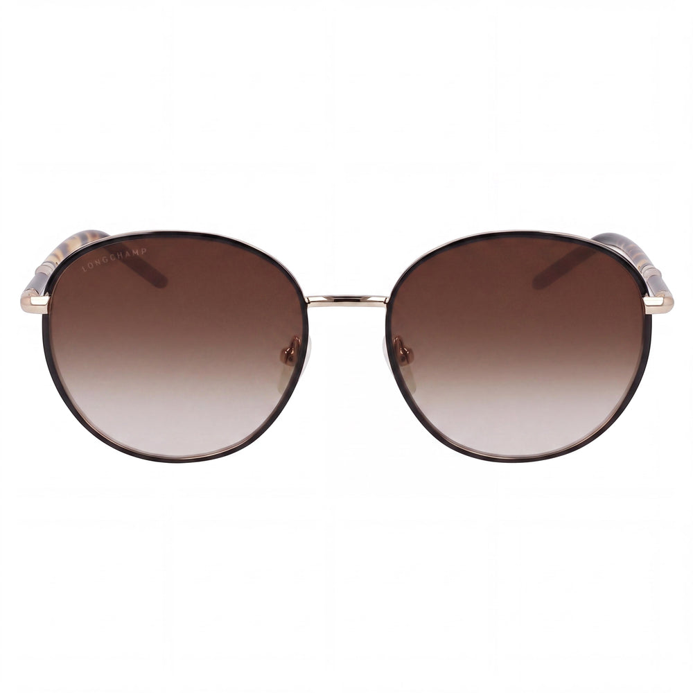 Gafas de sol Longchamp LO171S Modernas metálicas multicolor oro/negro para mujer 53mm