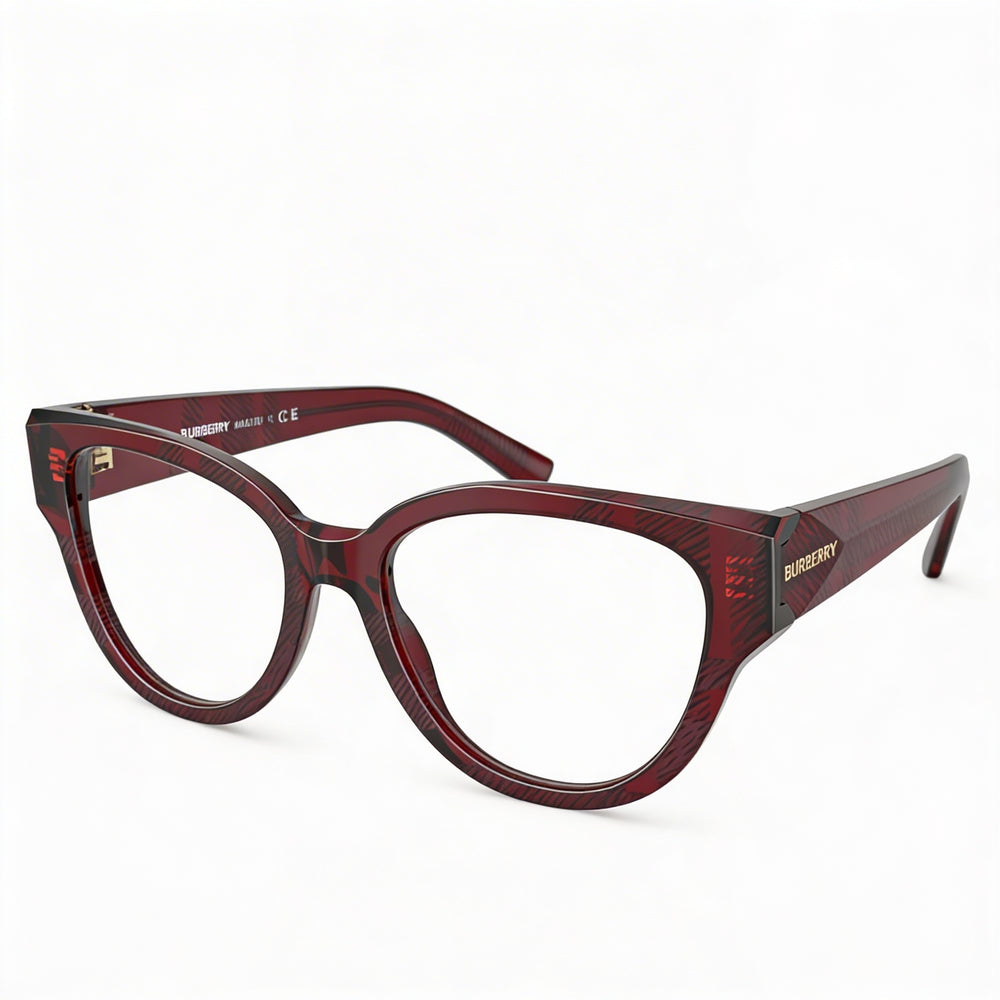 BURBERRY 0BE2421 Calibre 51 Authentic Classic Style Eyewear with Red Frame, Designed for Unisex Wearers