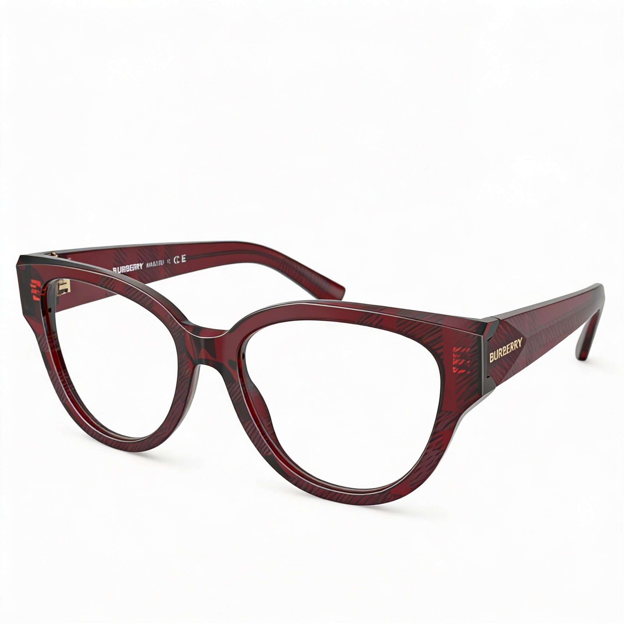 BURBERRY 0BE2421 Calibre 51 Authentic Classic Style Eyewear with Red Frame, Designed for Unisex Wearers, Photo 2