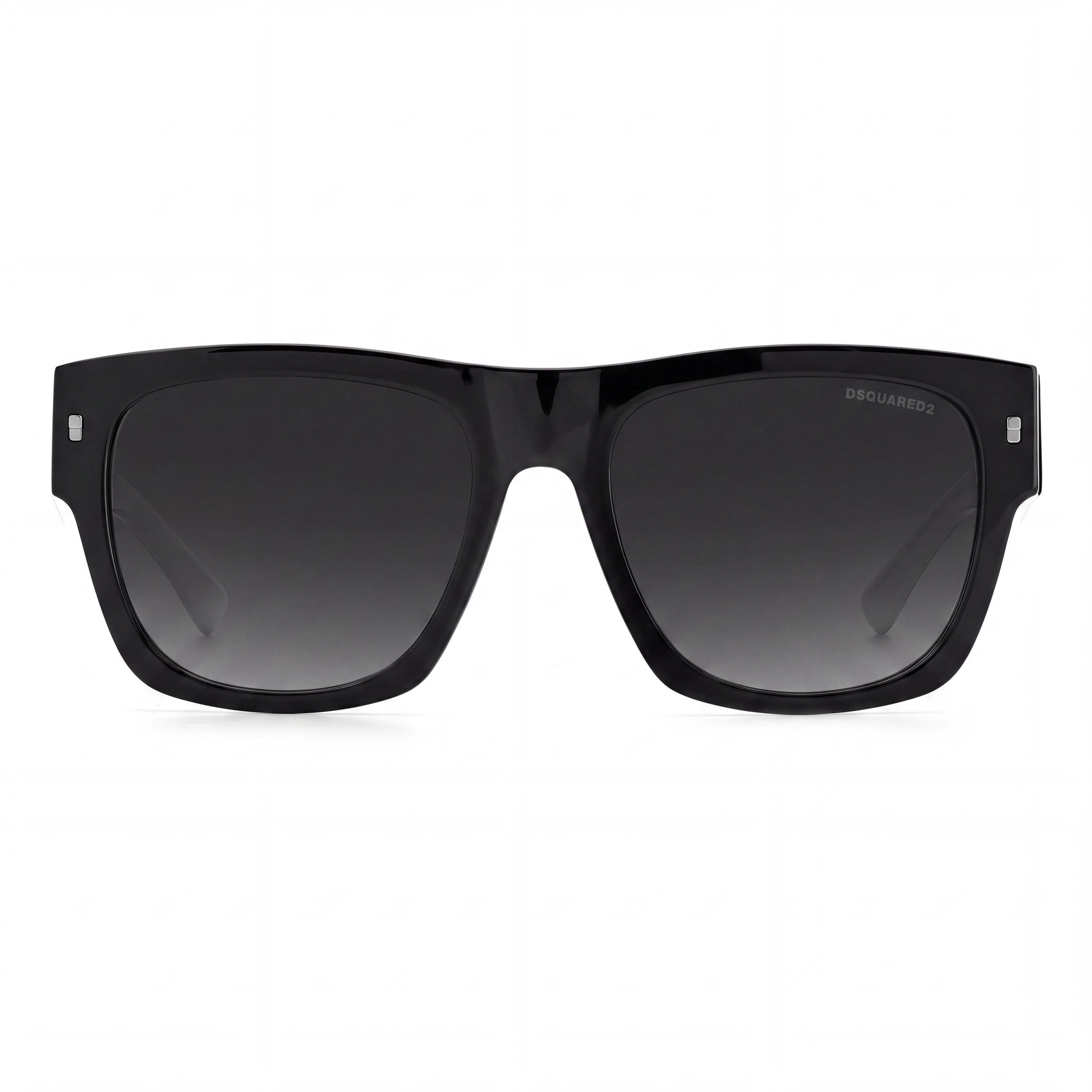 DSQUARED2 Icon 0004/s Classic Style Unisex Acetate Frame Polycarbonate Lens Black White UV Protective Sunglasses 55mm, Photo 2