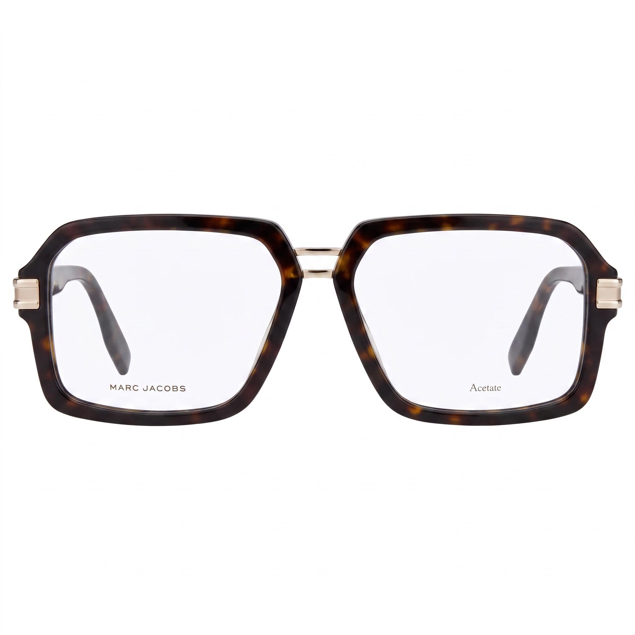Gafas Modernas Marc Jacobs para Hombre - Montura de Acetato Habana con Lentes de Policarbonato no Polarizadas 55mm, Photo 2