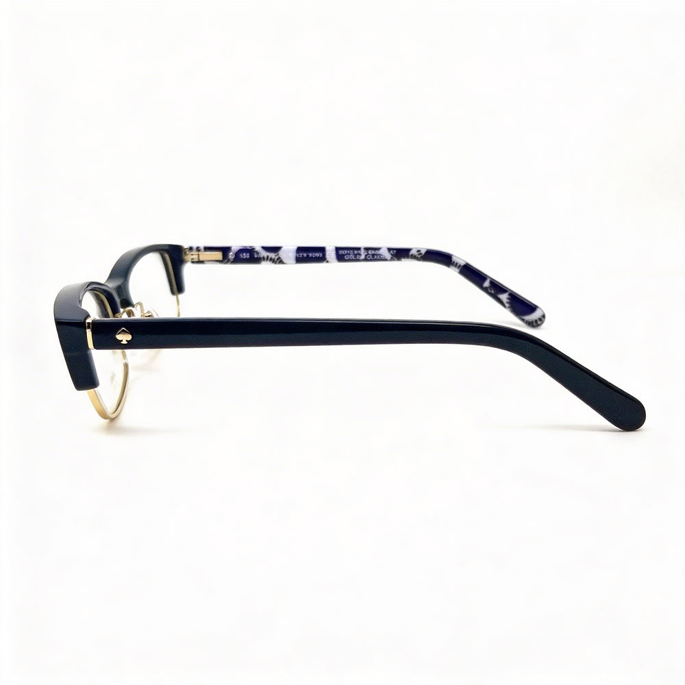 Gafas ópticas de plástico Kate Spade New York Joetta unisex con lunares azul marino, lentes transparentes, 52-18-135 mm