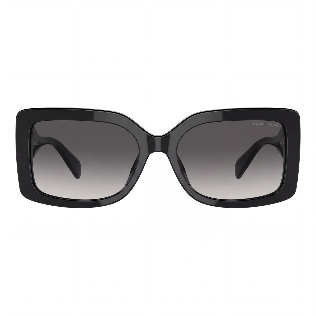 Michael Kors CORFU MK 2165 Gafas de sol para mujer de acetato negro y gris oscuro degradado con lentes UV gris oscuro degradado de 56 mm, Photo 2