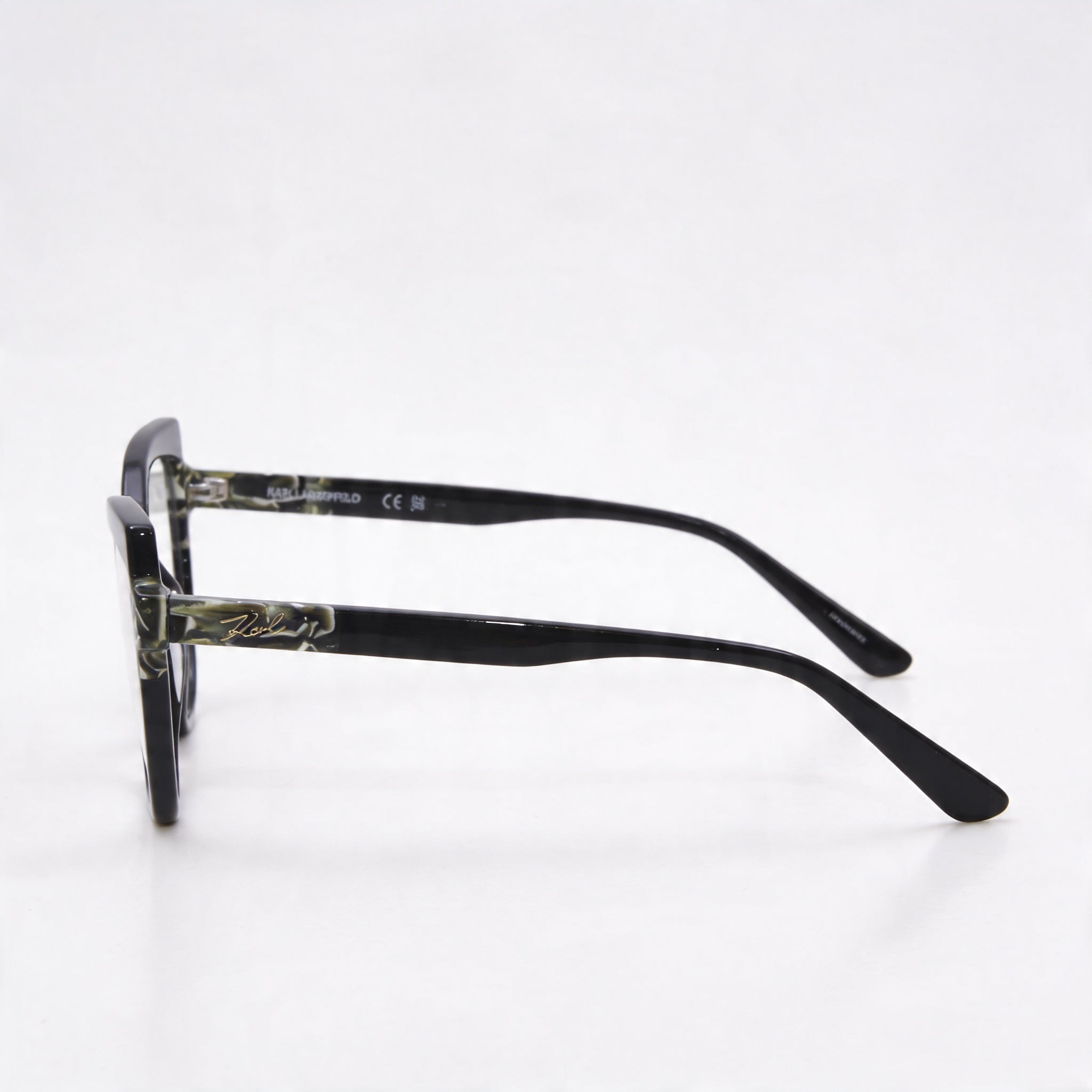 Gafas de sol KARL LAGERFELD modernas unisex, montura de acetato, lentes de policarbonato, negro/mármol, 54 mm, Photo 3