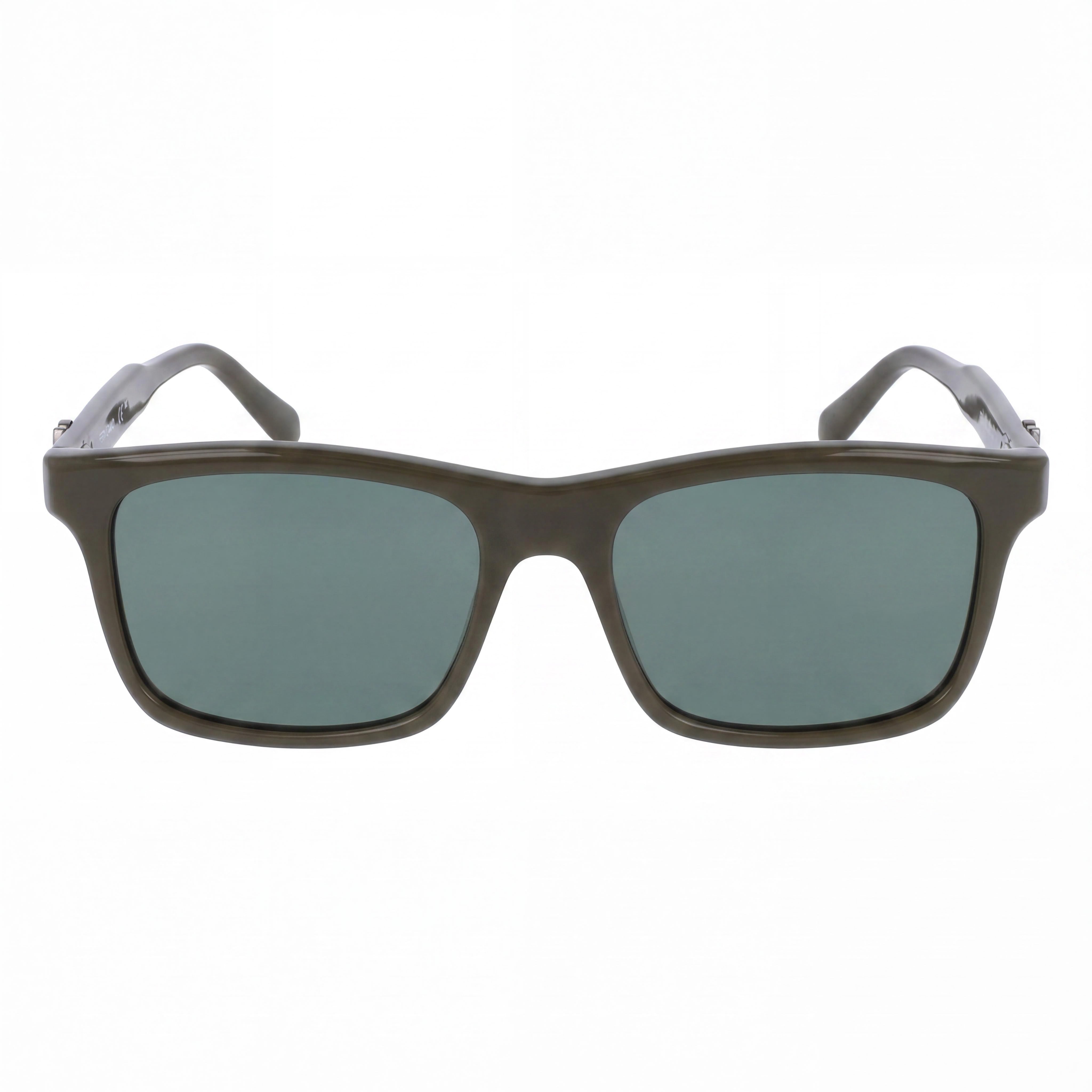 Gafas de sol Ferragamo Sf2060se unisex con montura de acetato caqui oscuro y lentes de plástico verde macizo 55-17-145 Protección UV 400, Photo 2