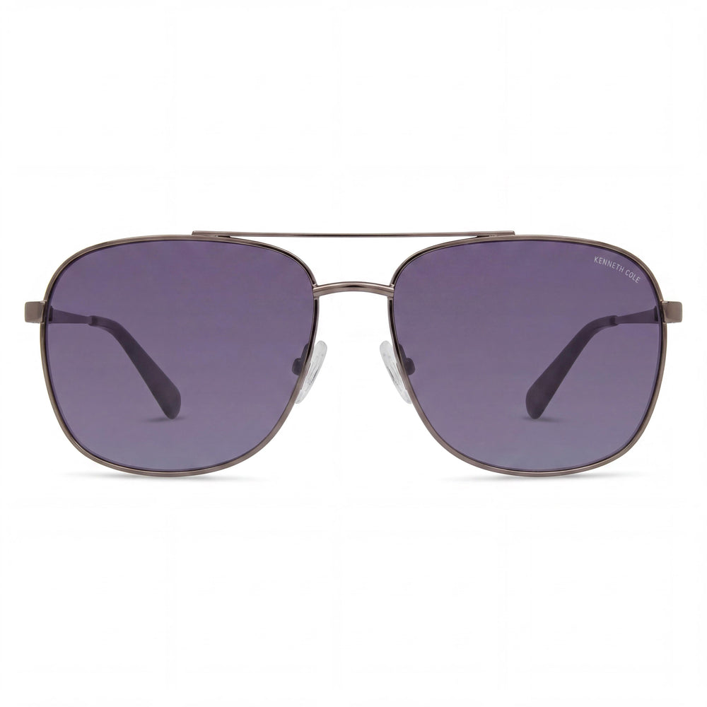 Gafas de sol Kenneth Cole New York Kc5906b para mujer, montura metálica no polarizada, níquel-estaño oscuro brillante, lentes ahumadas degradadas, 59 mm