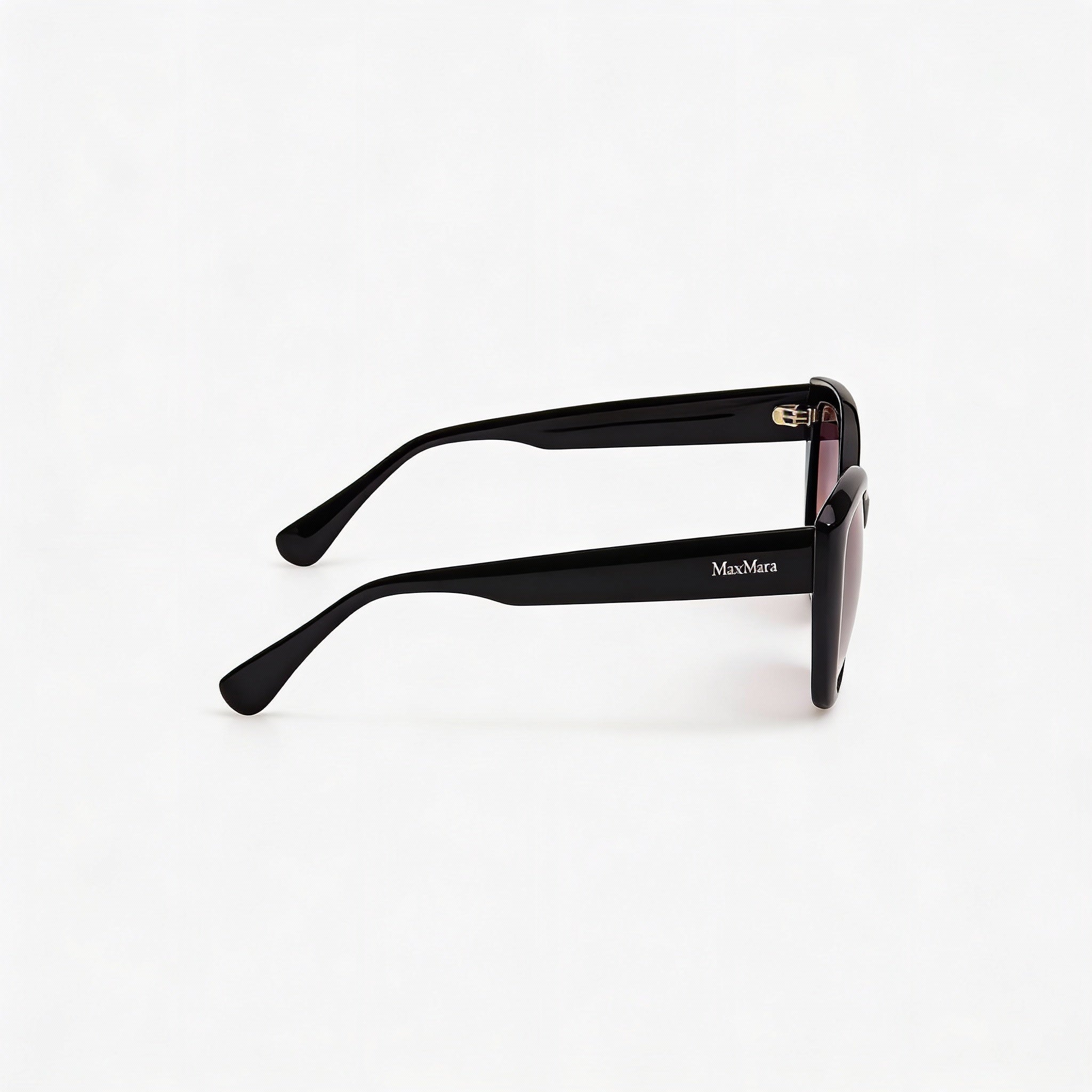 MaxMara MM0040 Women's Casual Shiny Black Plastic Non-Polarized UV Protection Sunglasses 54mm, Photo 3