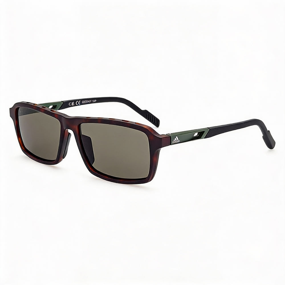 Gafas de sol adidas Sp004902s de plástico negro para hombre con lentes burdeos, 59 mm, protección UV